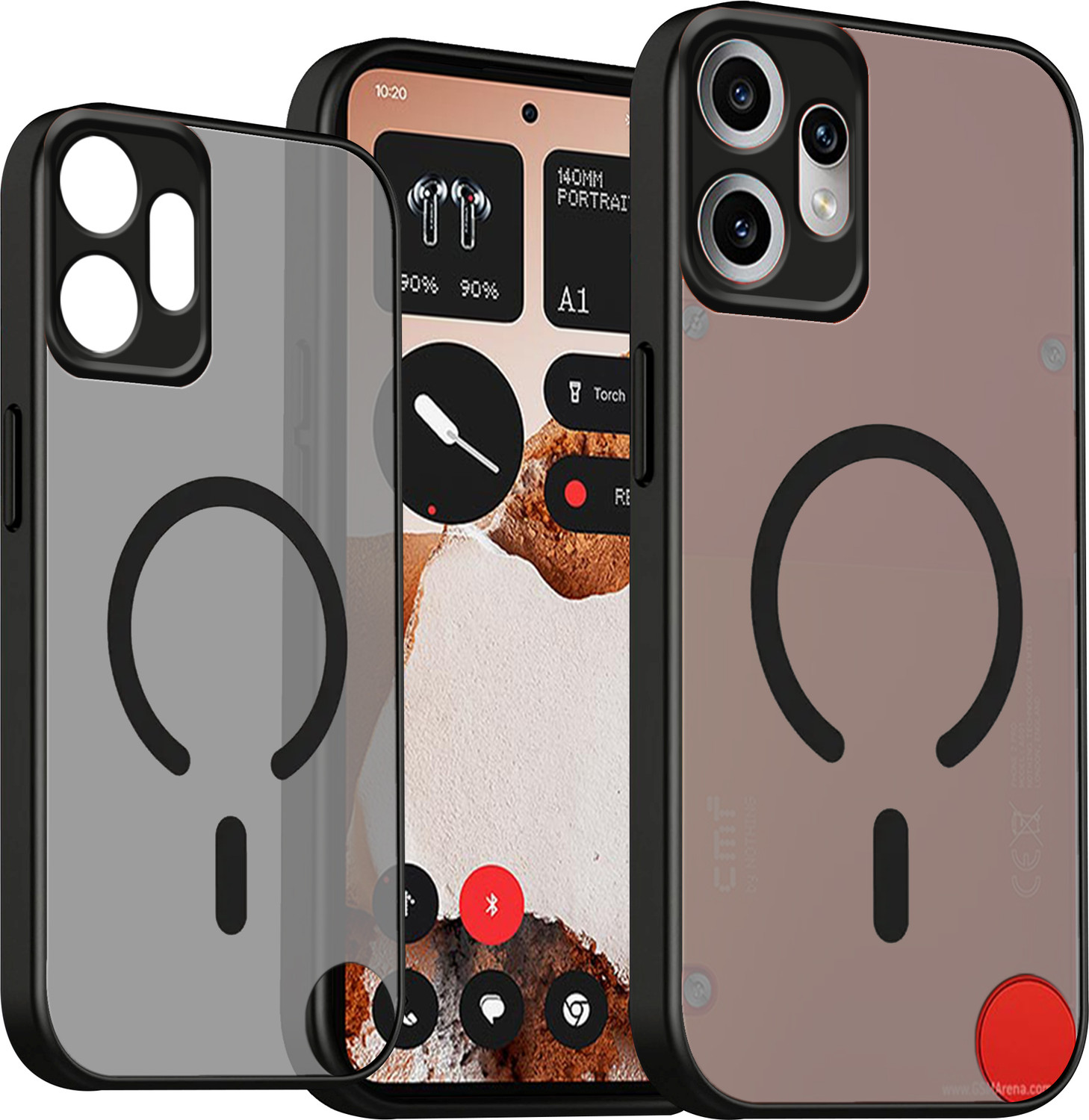 Image of Rugraj Back Cover for CMF by Nothing Phone 2 Pro (Black, Grip Case, Silicon, Pack of: 1)