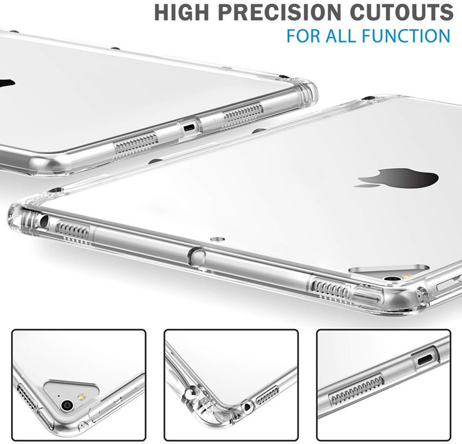 Image of HARITECH Back Cover for iPad 10.2 (2021) (9th Generation) (Transparent, Shock Proof, Silicon, Pack of: 1)