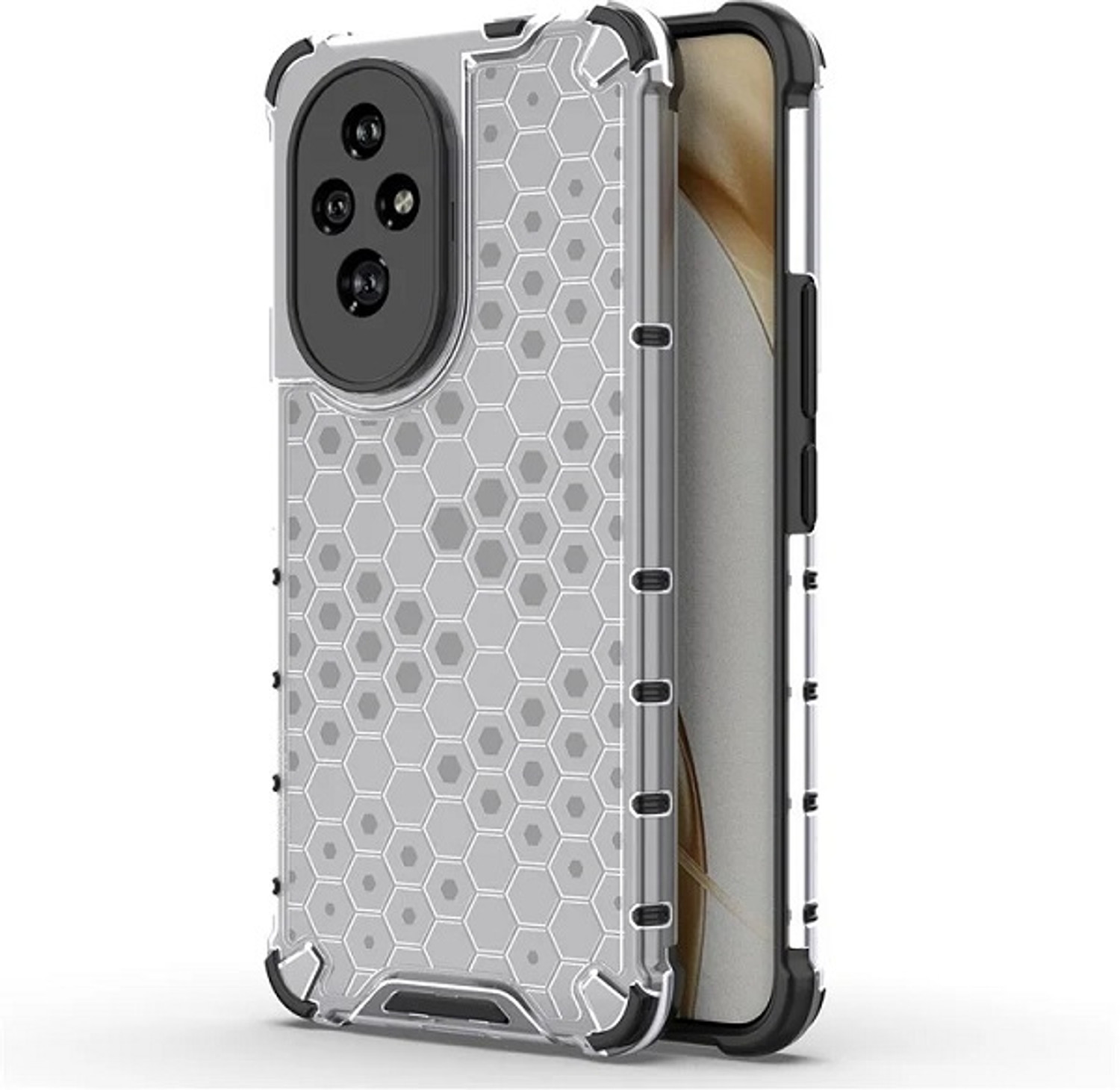 Image of Glaslux Back Cover for Honor 400 Lite 5G (Transparent, Rugged Armor, Plastic, Pack of: 1)