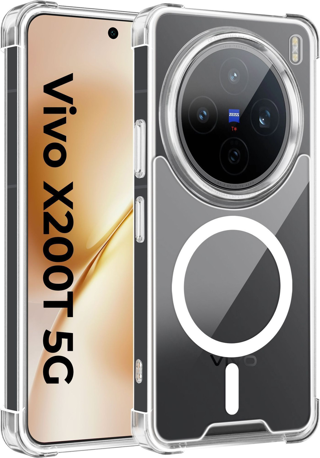 Image of SBMS Back Cover for Vivo X200T 5G (Black, Shock Proof, Silicon, Pack of: 1)