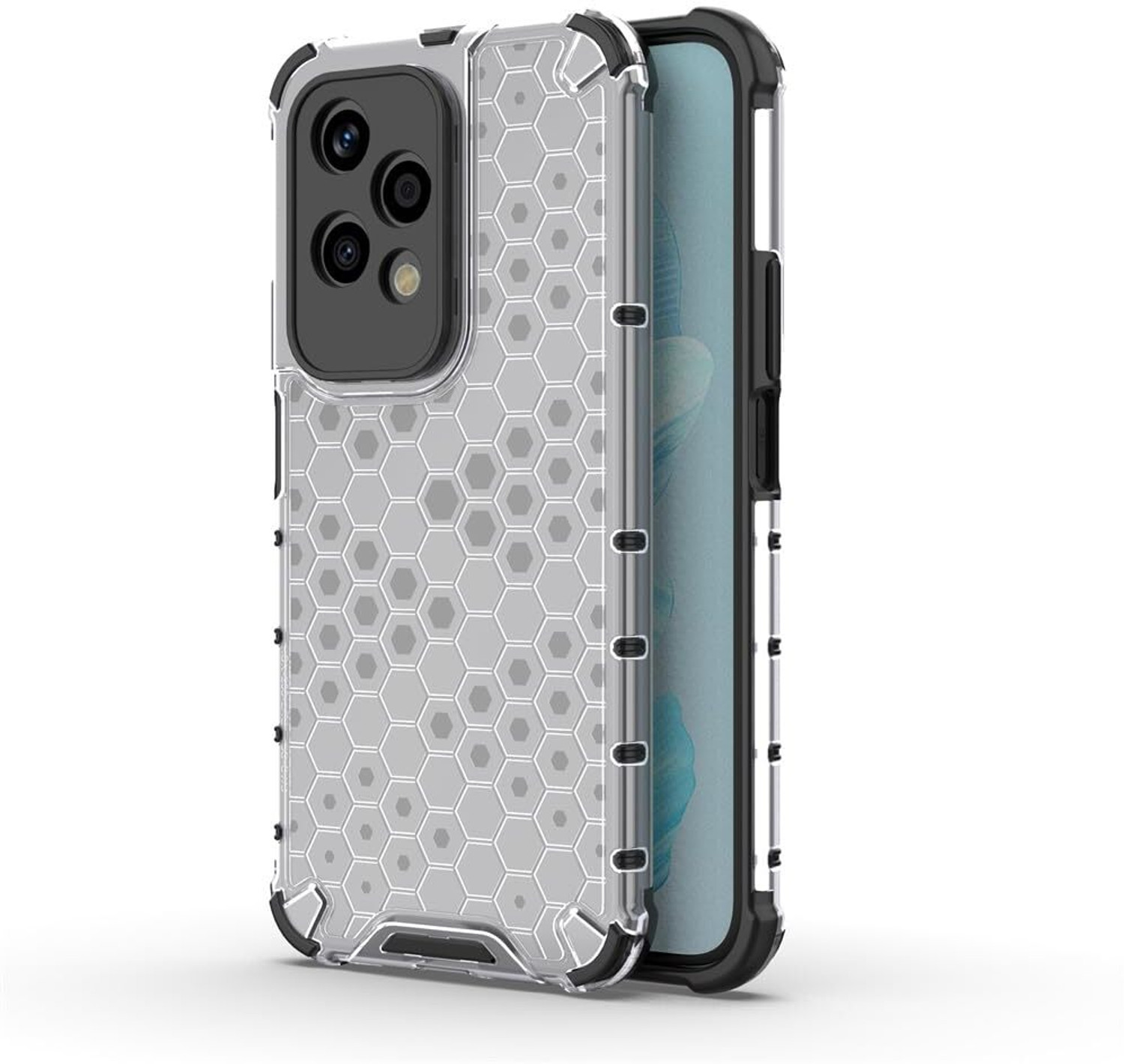 Image of Glaslux Back Cover for Honor 400 Lite 5G (Transparent, Rugged Armor, Plastic, Pack of: 1)
