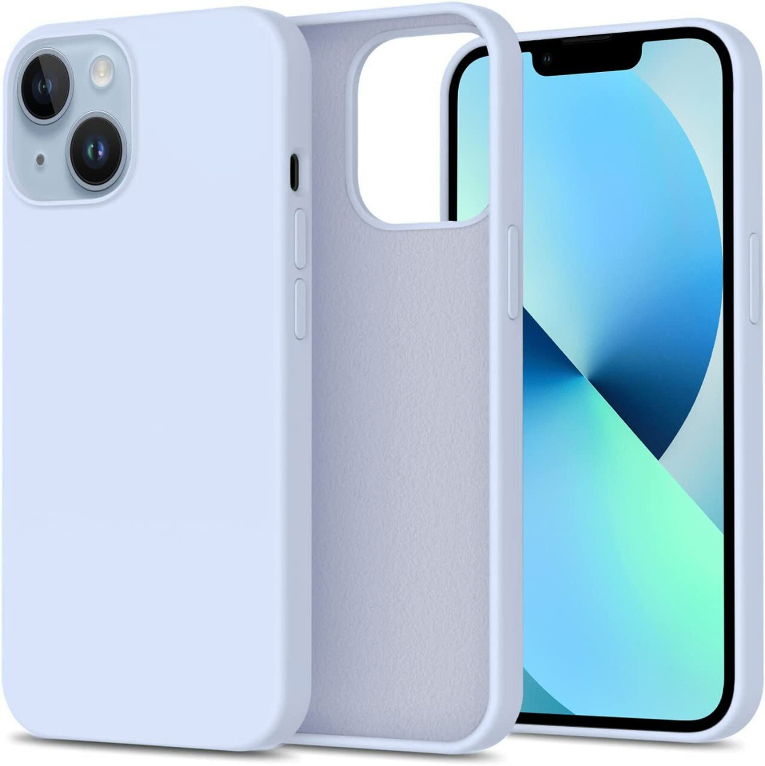 Image of Caseex Back Cover for Apple iPhone 14 Plus (Blue, Grip Case, Silicon, Pack of: 1)