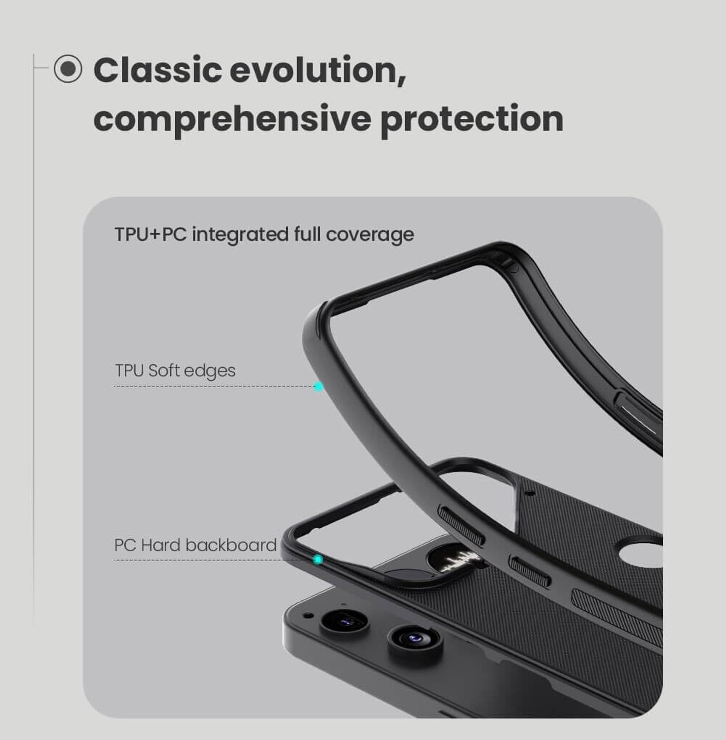 Image of Stunny Back Cover for Nothing phone 3 -dps7545, Back Cover, Mobile Back Cover (Black, Shock Proof, Silicon, Pack of: 1)