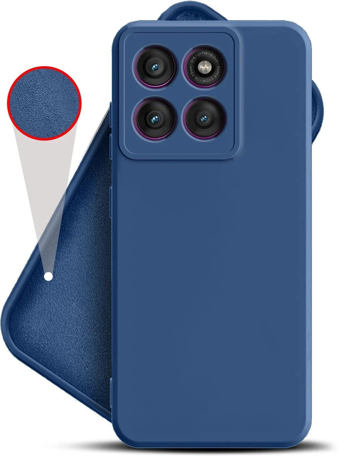 Image of V-TAN Back Cover for Motorola Edge 60 pro (Blue, Shock Proof, Thermoplastic Polyurethane, Pack of: 1)