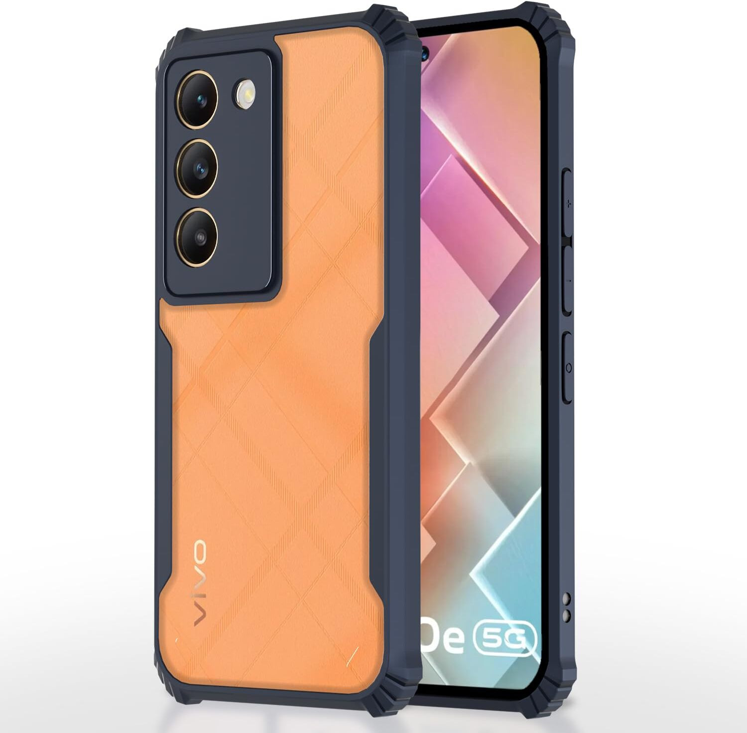 Image of Wellchoice Back Cover for vivo Y200e 5G (Transparent, Grip Case, Rubber, Pack of: 1)