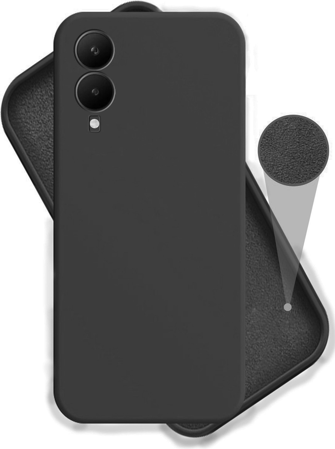 Image of SBMS Back Cover for Vivo Y28 5G / Vivo Y17s (Black, Shock Proof, Silicon, Pack of: 1)