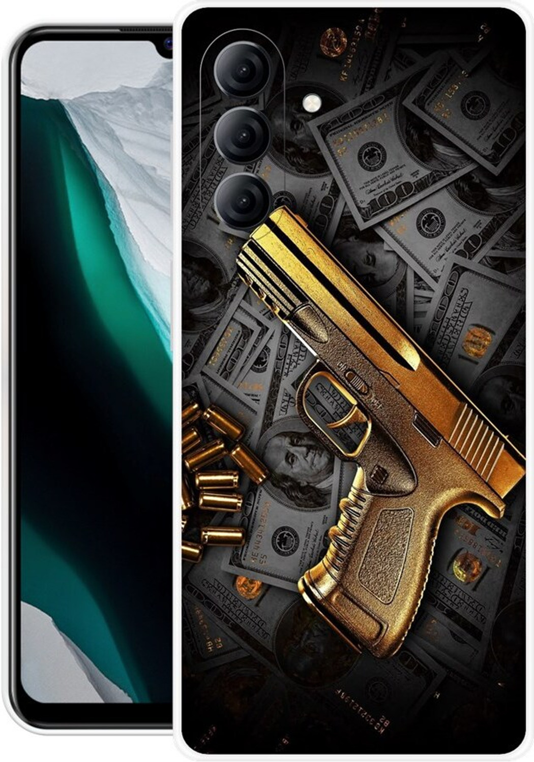 Inditex Back Cover for Samsung Galaxy F17 5G, Gold - Image 5
