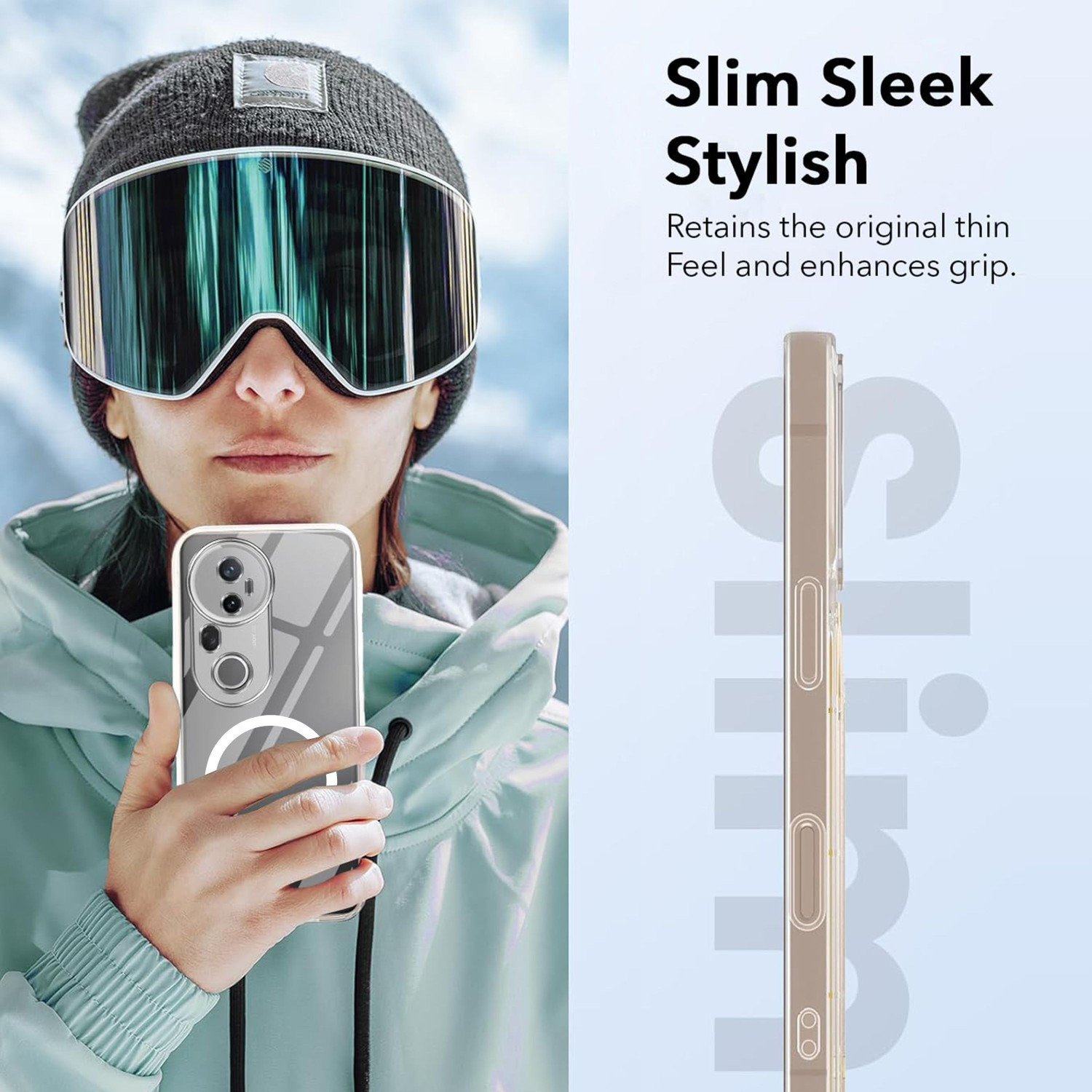 Image of DRYLBEET Back Cover for VIVO T4 Ultra, Magnetic Transparent Case, Crystal Clear Case, Anti Yellow case (Transparent, Magsafe, Thermoplastic Polyurethane)