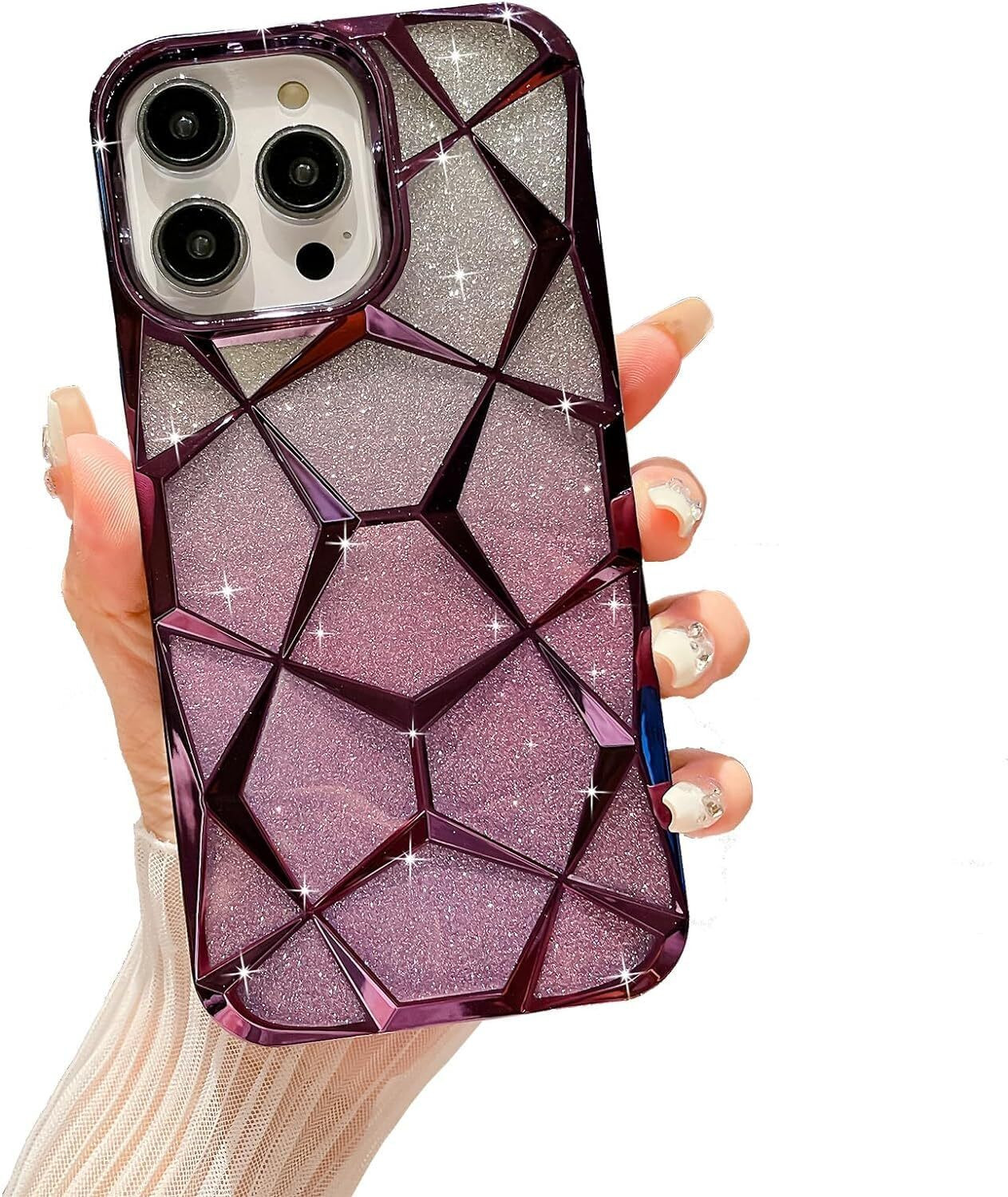 Image of izaan Back Cover for iPhone 14 pro max (Purple, Matte Finish, Fiber, Glass, Pack of: 1)