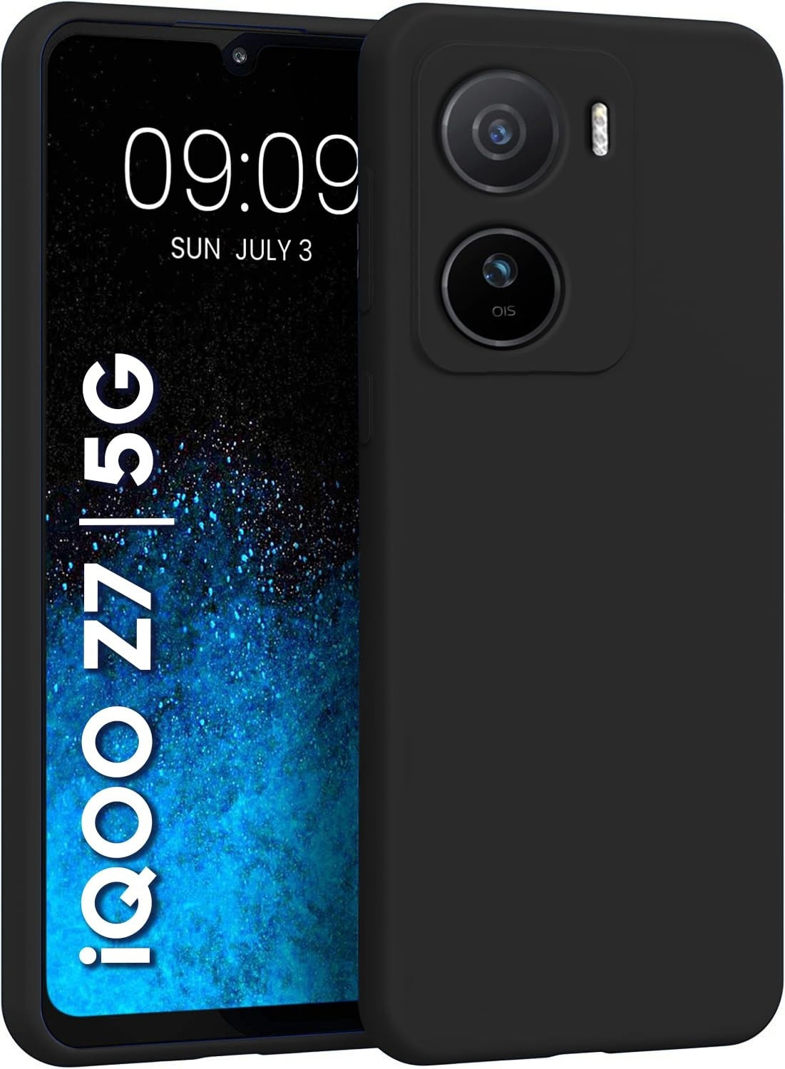 Image of Roxel Back Cover for IQOO Z7S 5G |Vegan PU Leather |Deer Case|Four Side Edges & Camera Lens Protection (Blue, Shock Proof, Artificial Leather, Polycarbonate, Pack of: 1)
