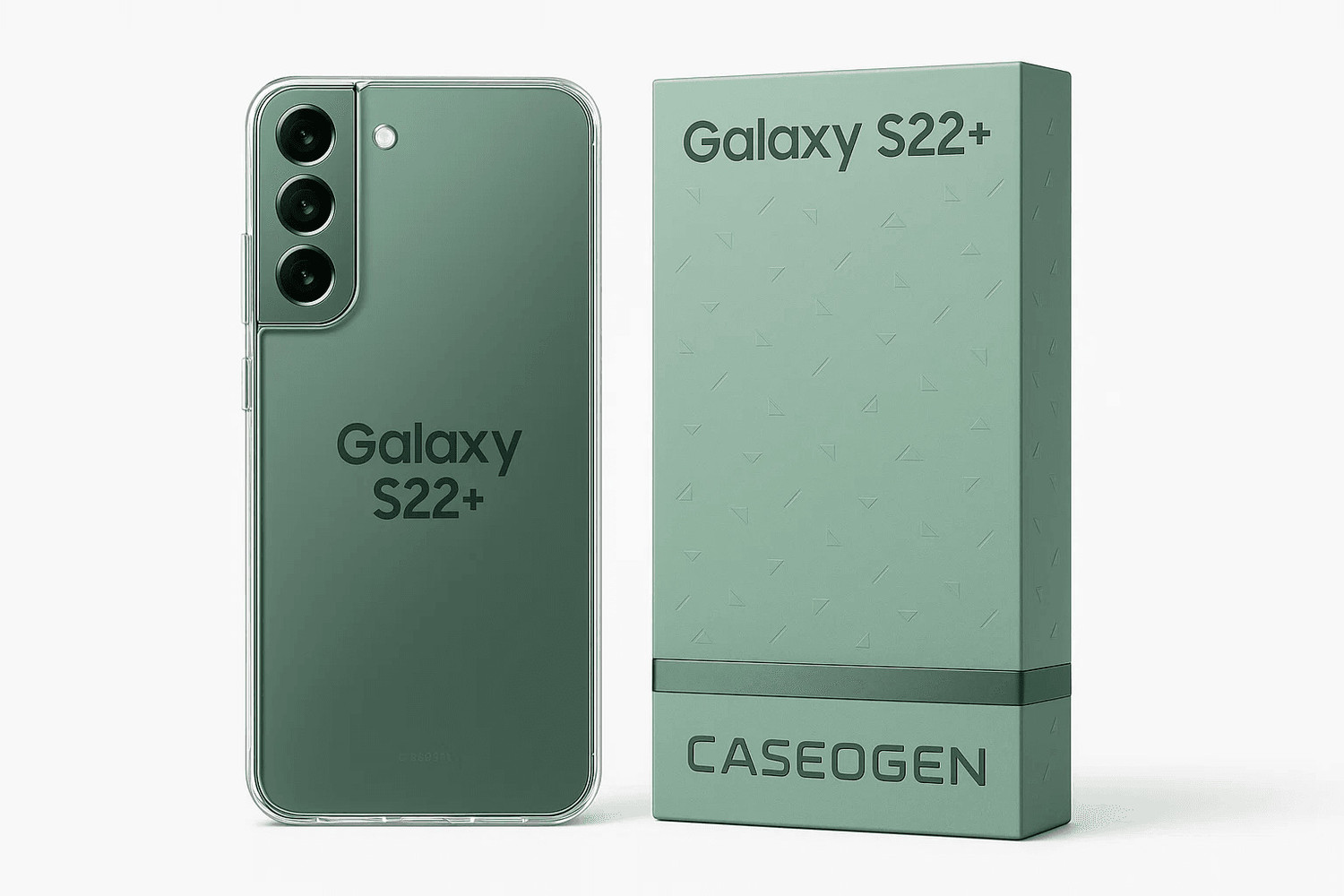 Image of CASEOGEN Back Cover for Back Cover for Galaxy S22+ (Transparent, Flexible, Silicon, Pack of: 1)