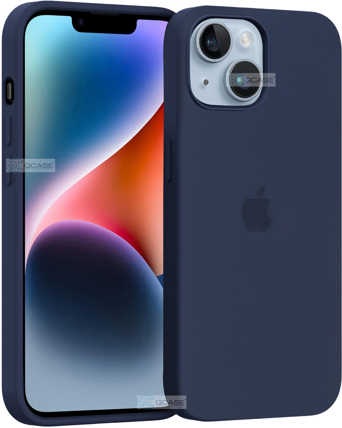 Image of Caseex Back Cover for Apple iPhone 14 Plus (Blue, Grip Case, Silicon, Pack of: 1)