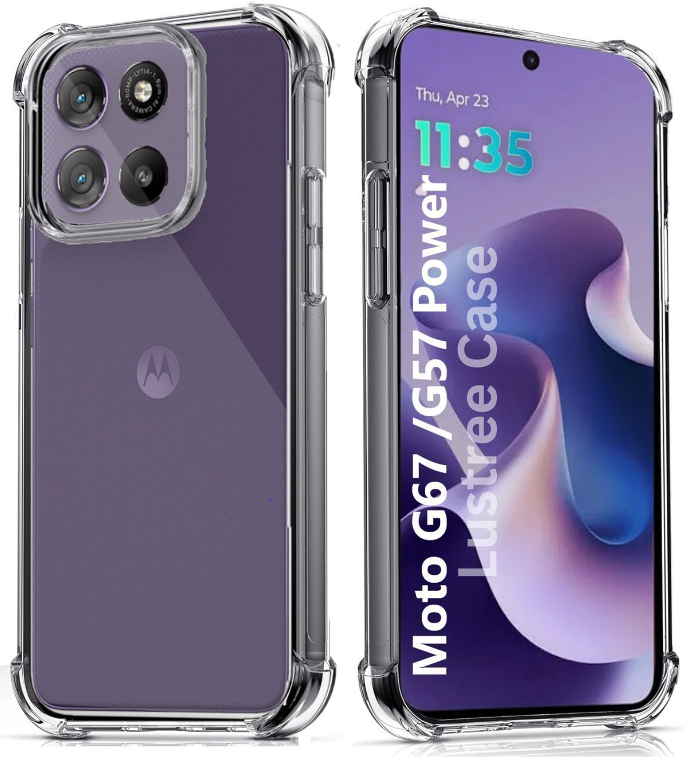 Lustree Back Cover for Motorola G67 Power 5G Motorola Moto G57 Power 5G Silicon Transparent Case - Lustree : Flipkart.com
