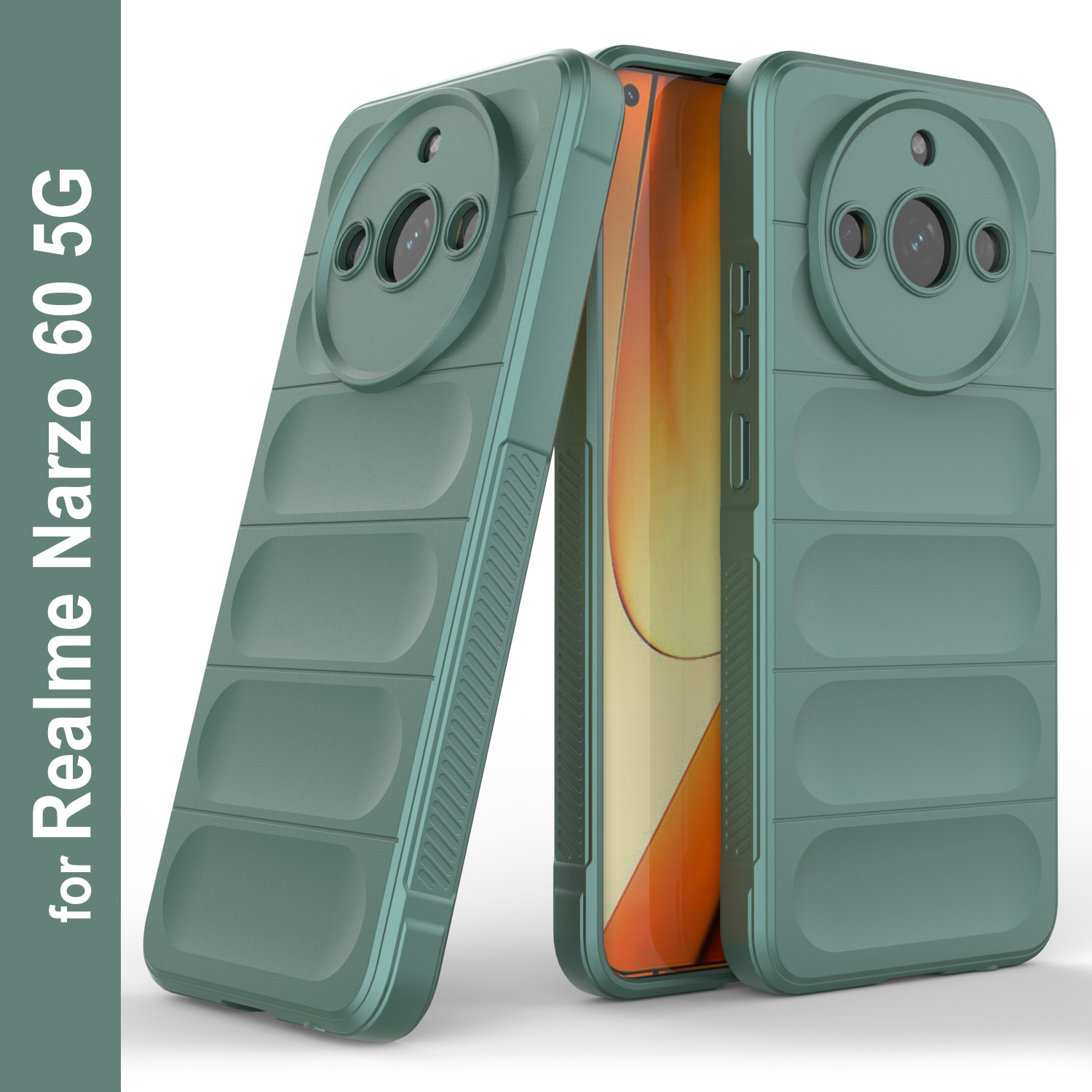 Image of Artistque Back Cover for Realme Narzo 60 5G (Black, Flexible, Silicon, Pack of: 1)