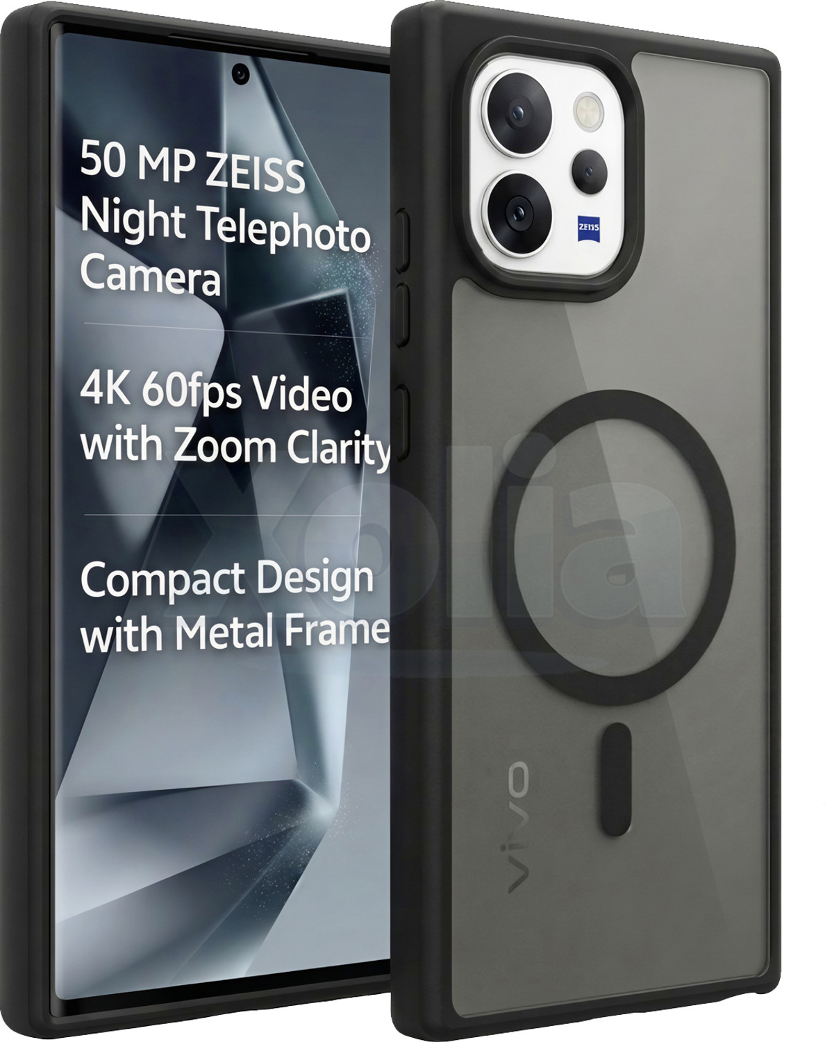 Xolia Back Cover for Vivo V70 5G Black - Image 6