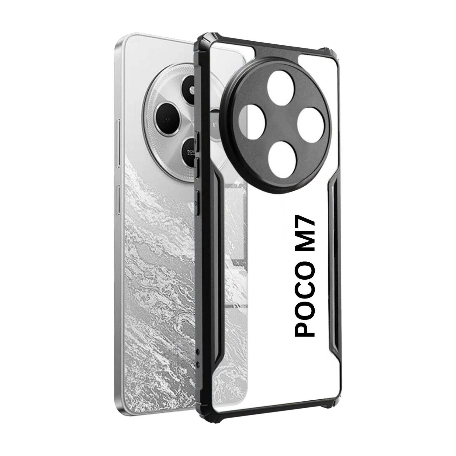 Image of HUPSHY Back Cover for REDMI A4 5G (Black, Flexible, Silicon, Pack of: 1)