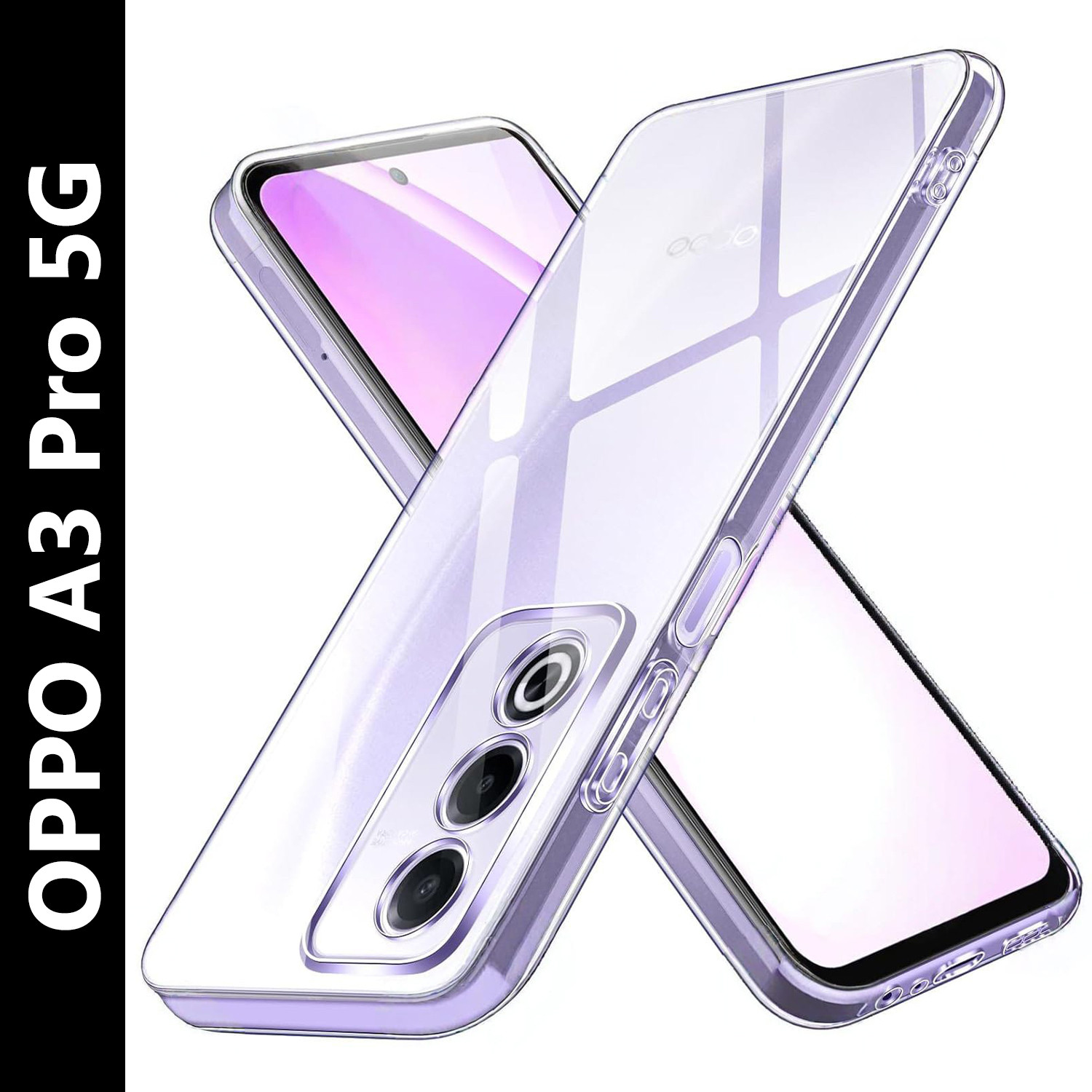 Adi Creations Back Cover for OPPO A3 Pro 5G (Transparent) - Image 1