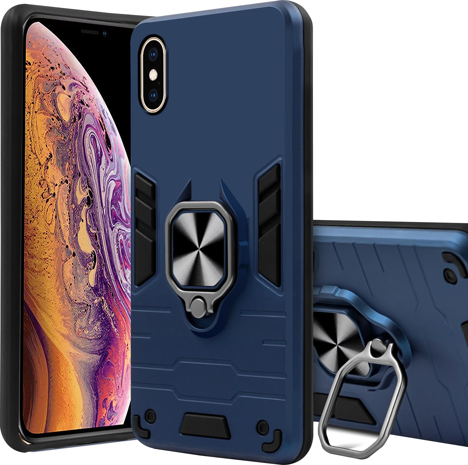 SMARTPOCKET iPhone XS/X Blue Back Cover - Image 1