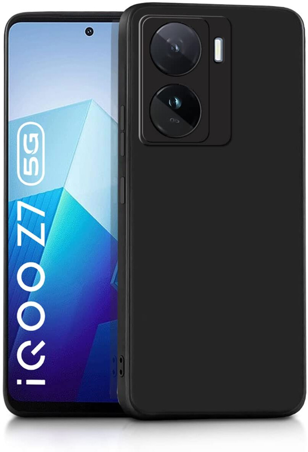 Image of Roxel Back Cover for IQOO Z7S 5G |Vegan PU Leather |Deer Case|Four Side Edges & Camera Lens Protection (Blue, Shock Proof, Artificial Leather, Polycarbonate, Pack of: 1)