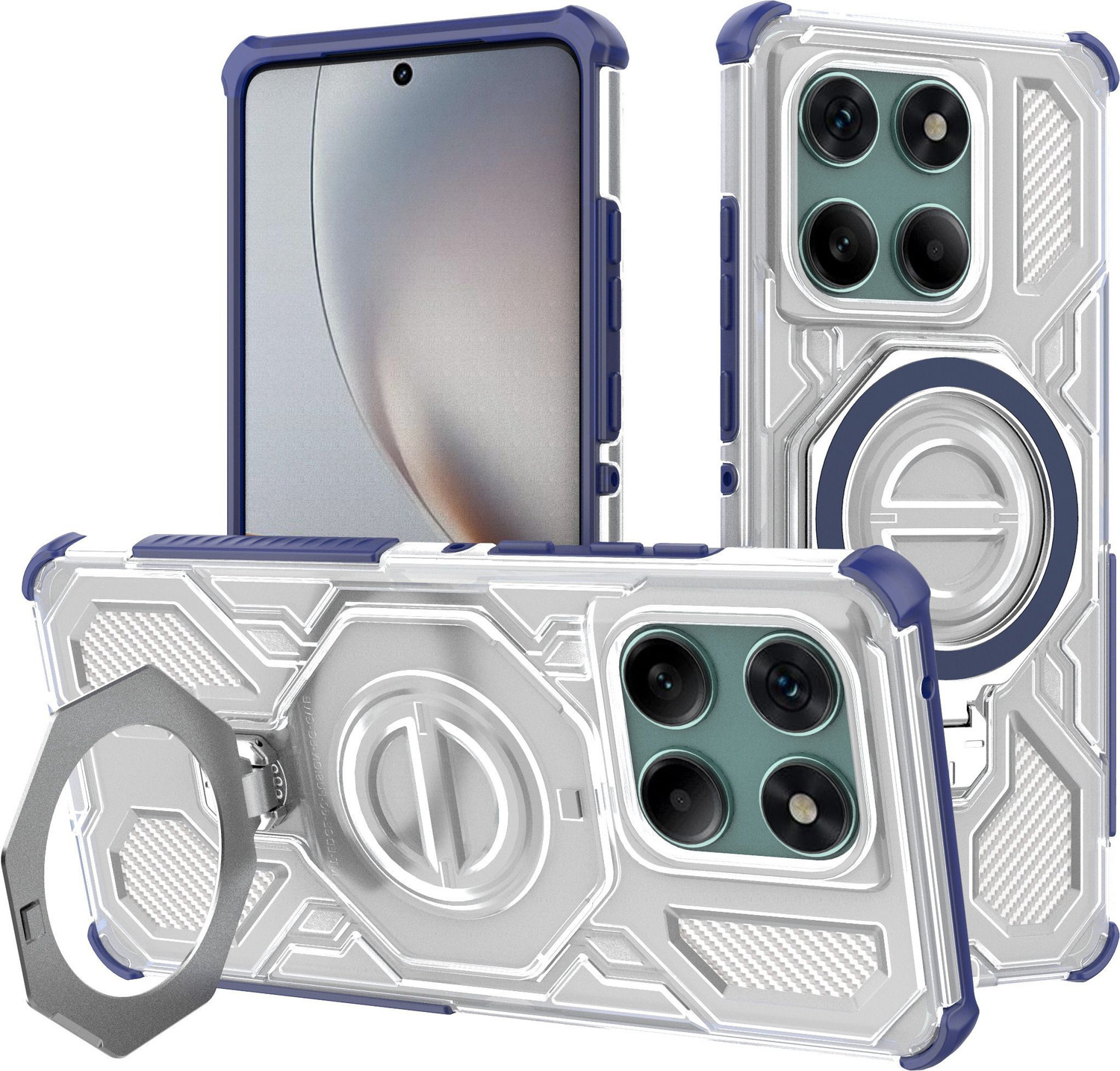 Image of V-TAN Back Cover for Motorola Edge 60 pro (Blue, Shock Proof, Thermoplastic Polyurethane, Pack of: 1)