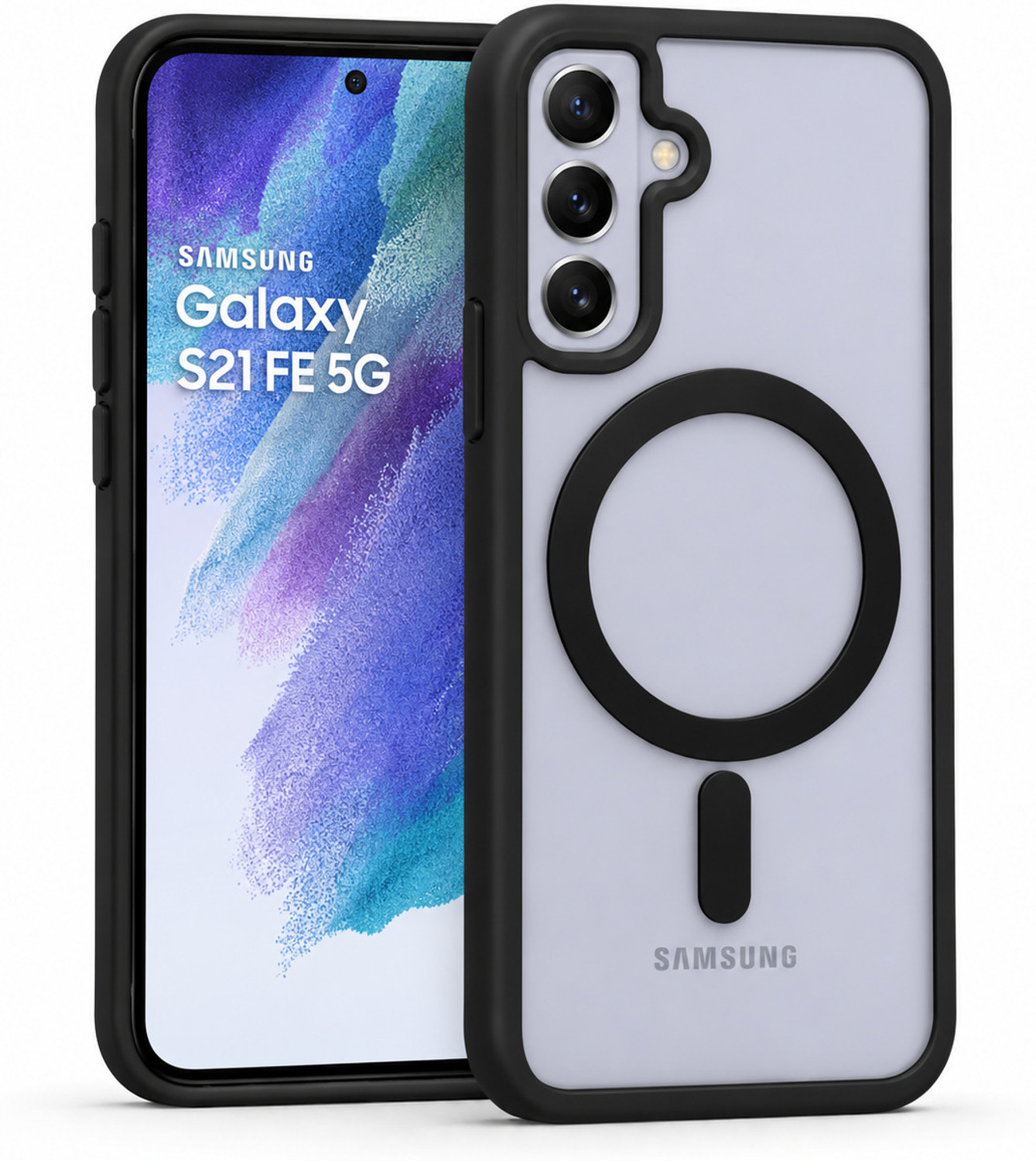 THEZYROFIT Samsung Galaxy S21 FE Back Cover Black - Image 1