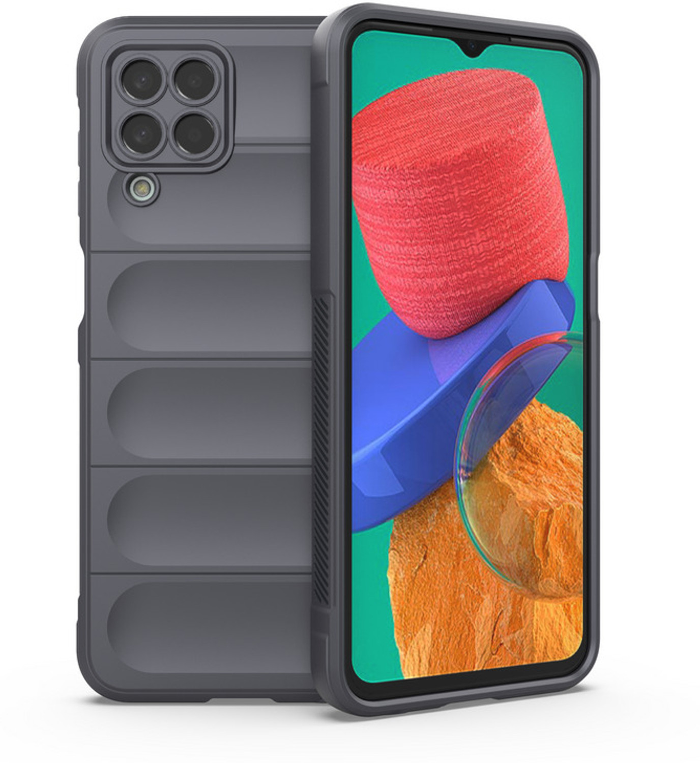 Image of AMEYAA Back Cover for Samsung Galaxy A22 4G, Samsung Galaxy M32 4G Premium TPU Silicone 360 Degree (Black, Shock Proof, Silicon, Pack of: 1)