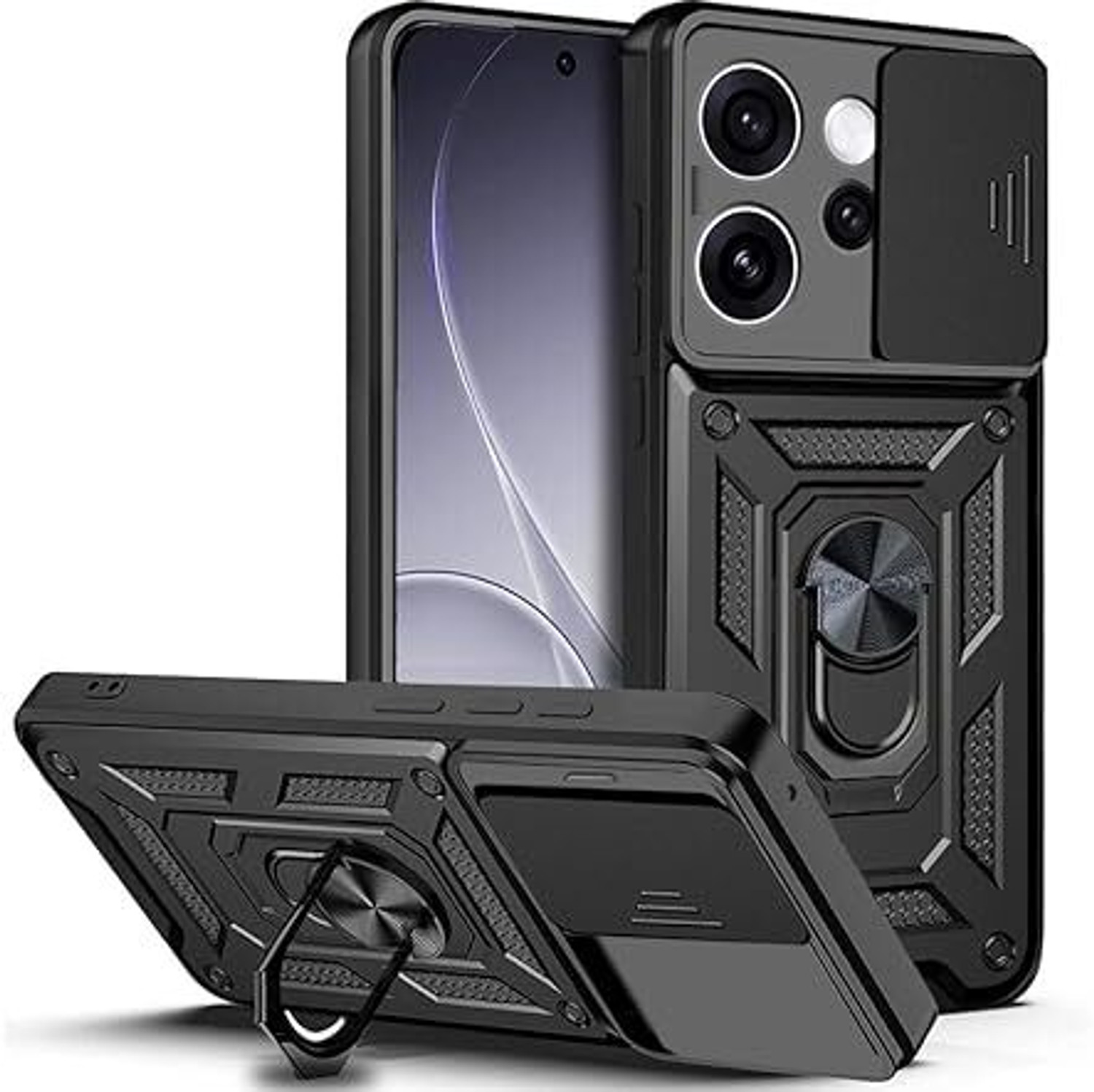 RakshaCase Back Cover for OPPO Reno 15 Pro Mini 5G Black - Image 1