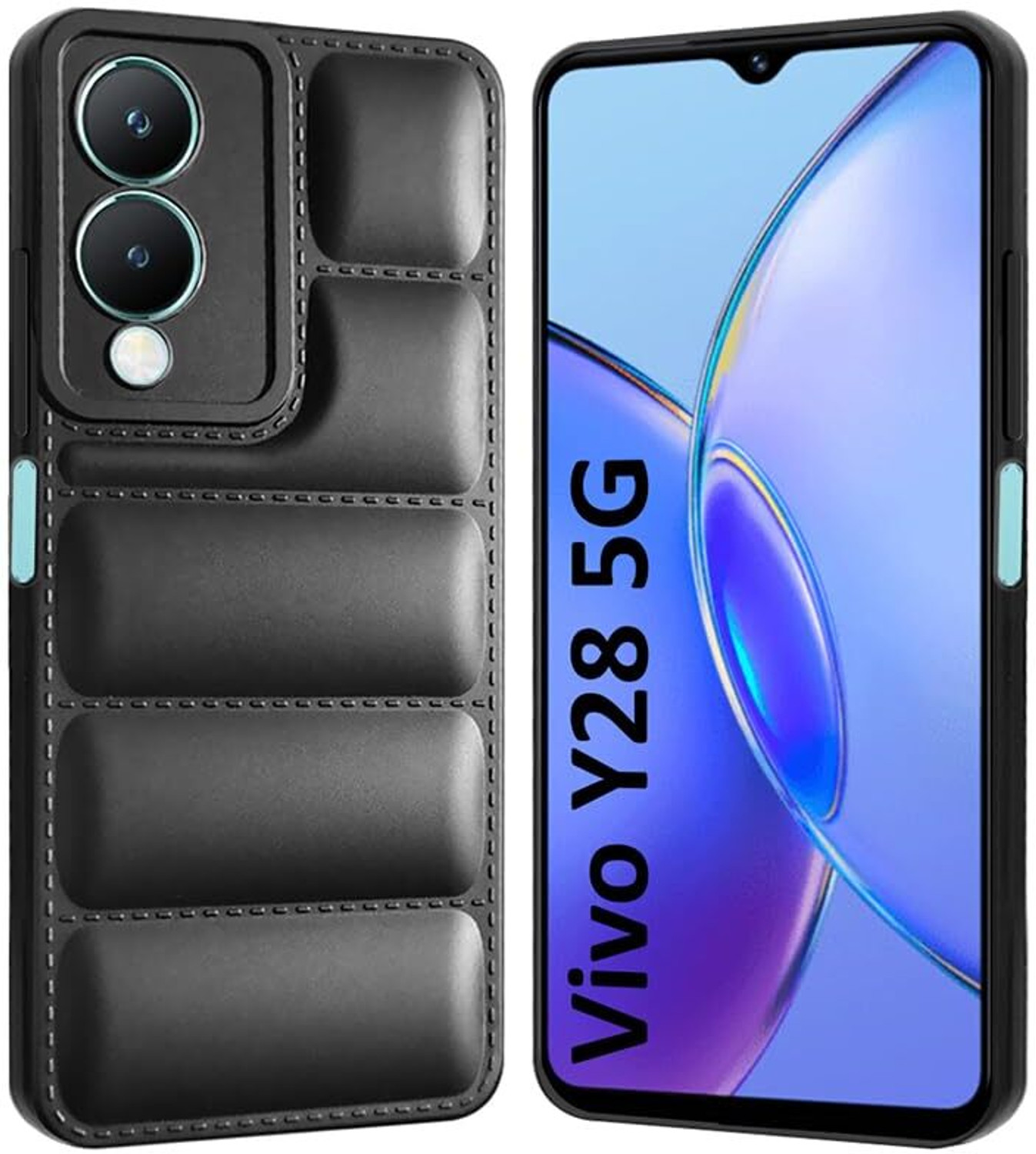 Image of SBMS Back Cover for Vivo Y28 5G / Vivo Y17s (Black, Shock Proof, Silicon, Pack of: 1)