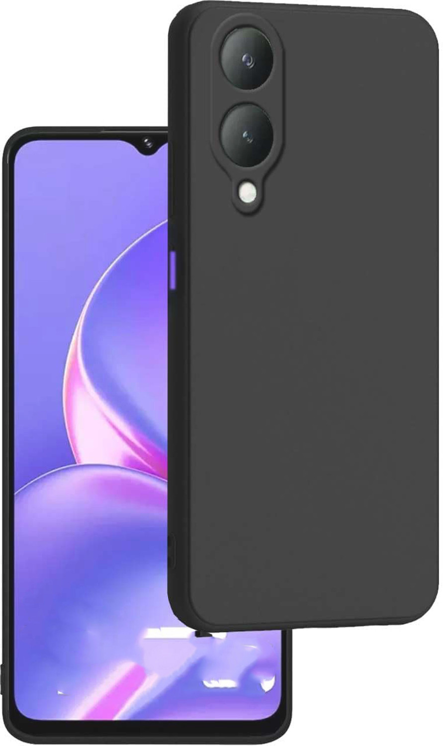 Image of SBMS Back Cover for Vivo Y28 5G / Vivo Y17s (Black, Shock Proof, Silicon, Pack of: 1)