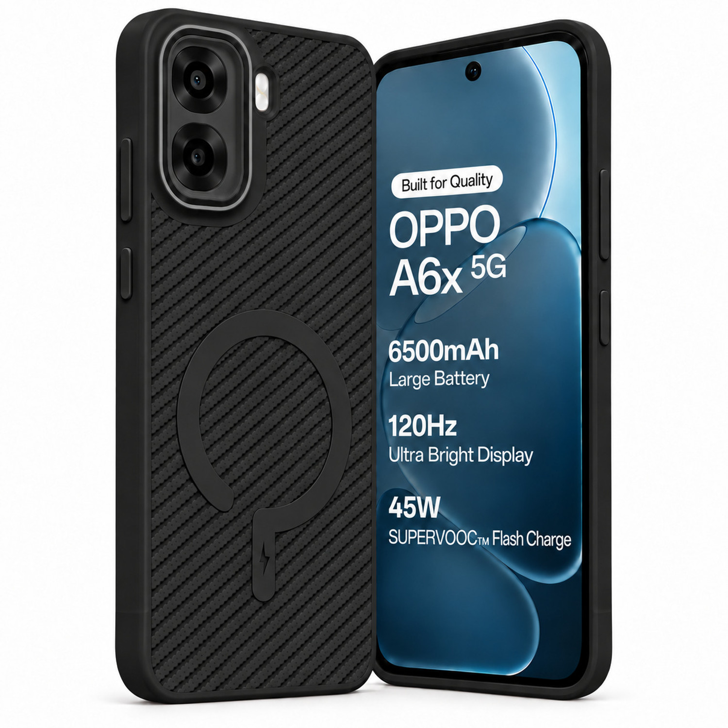 ArmourPro Carbon Fiber Magsafe Case for OPPO A6x 5G - Image 1