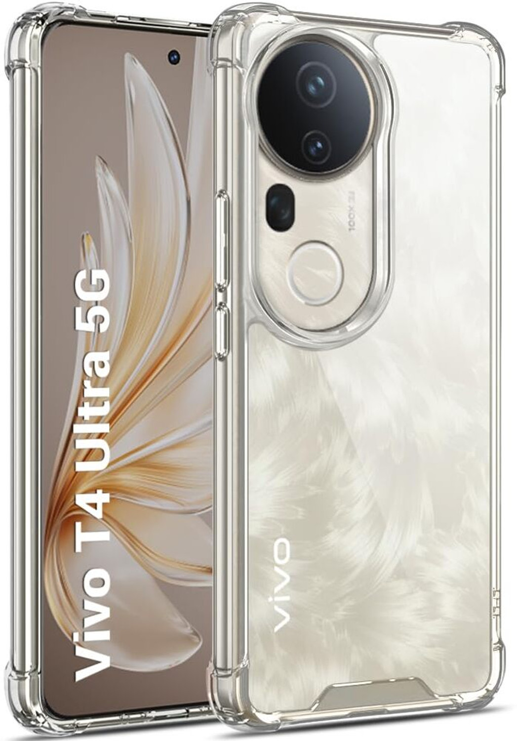 Image of DRYLBEET Back Cover for VIVO T4 Ultra, Magnetic Transparent Case, Crystal Clear Case, Anti Yellow case (Transparent, Magsafe, Thermoplastic Polyurethane)