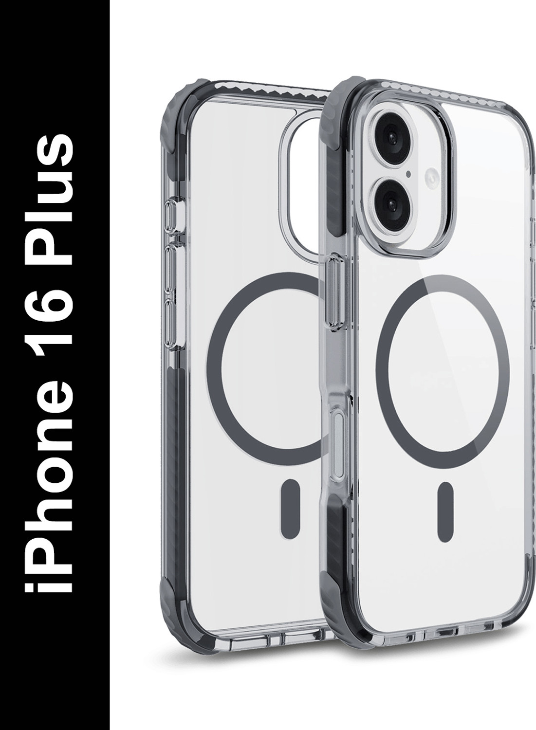 DailyObjects iPhone 16 Plus Black Magsafe Back Cover - Image 1