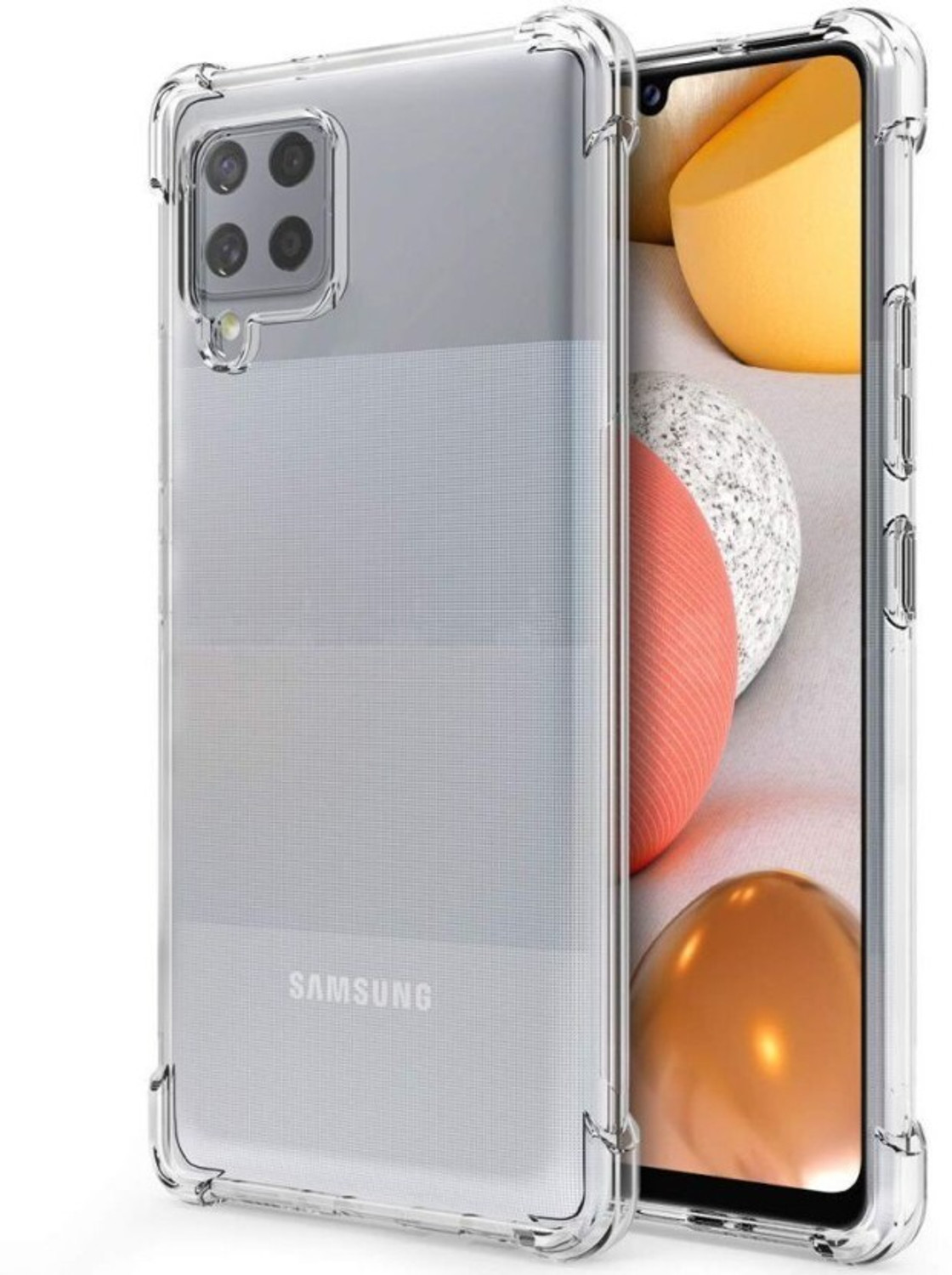 Image of AMEYAA Back Cover for Samsung Galaxy A22 4G, Samsung Galaxy M32 4G Premium TPU Silicone 360 Degree (Black, Shock Proof, Silicon, Pack of: 1)