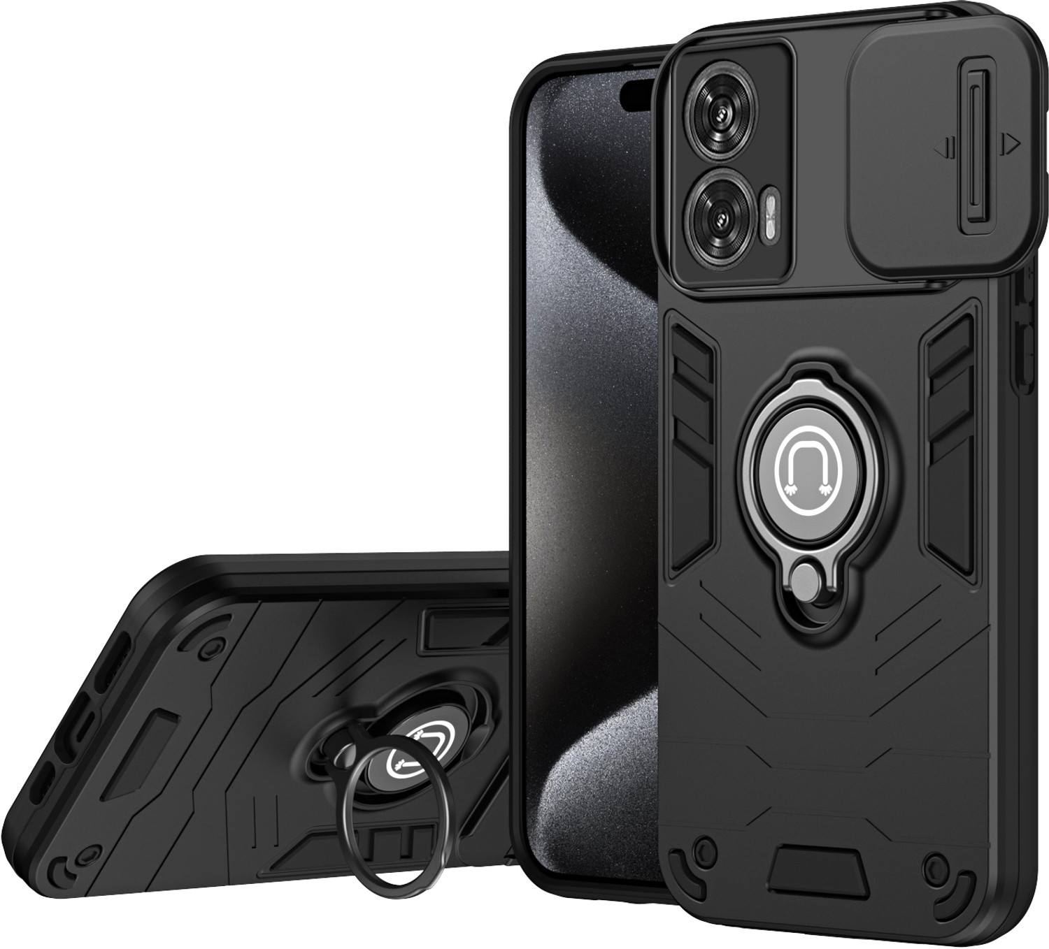 Vackuze Back Cover for MOTOROLA G96 5G (Black, Shock Proof, Polycarbonate, Pack of: 1) - Image 1