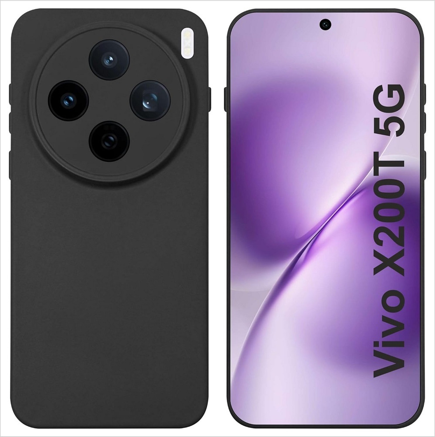 Image of SBMS Back Cover for Vivo X200T 5G (Black, Shock Proof, Silicon, Pack of: 1)