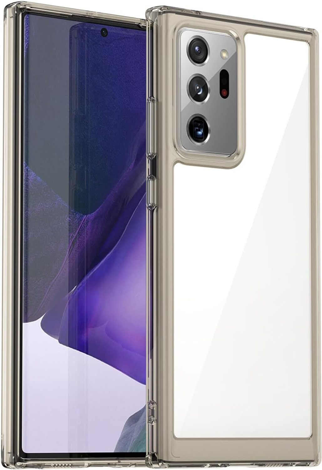 Image of Lustree Back Cover for Samsung Galaxy Note 20 Ultra (Grey, Shock Proof, Silicon, Pack of: 1)