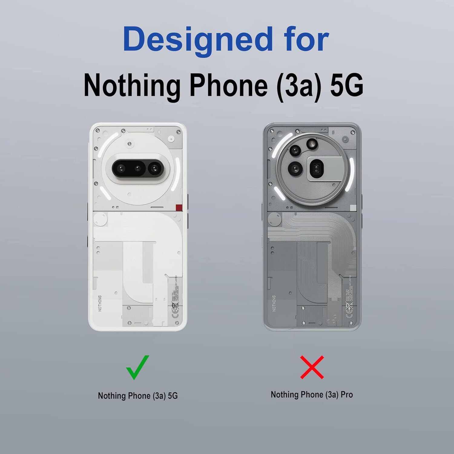 Image of SYOTT Back Cover for Nothing Phone (3a) (Grey, Magsafe, Thermoplastic Polyurethane, Pack of: 1)