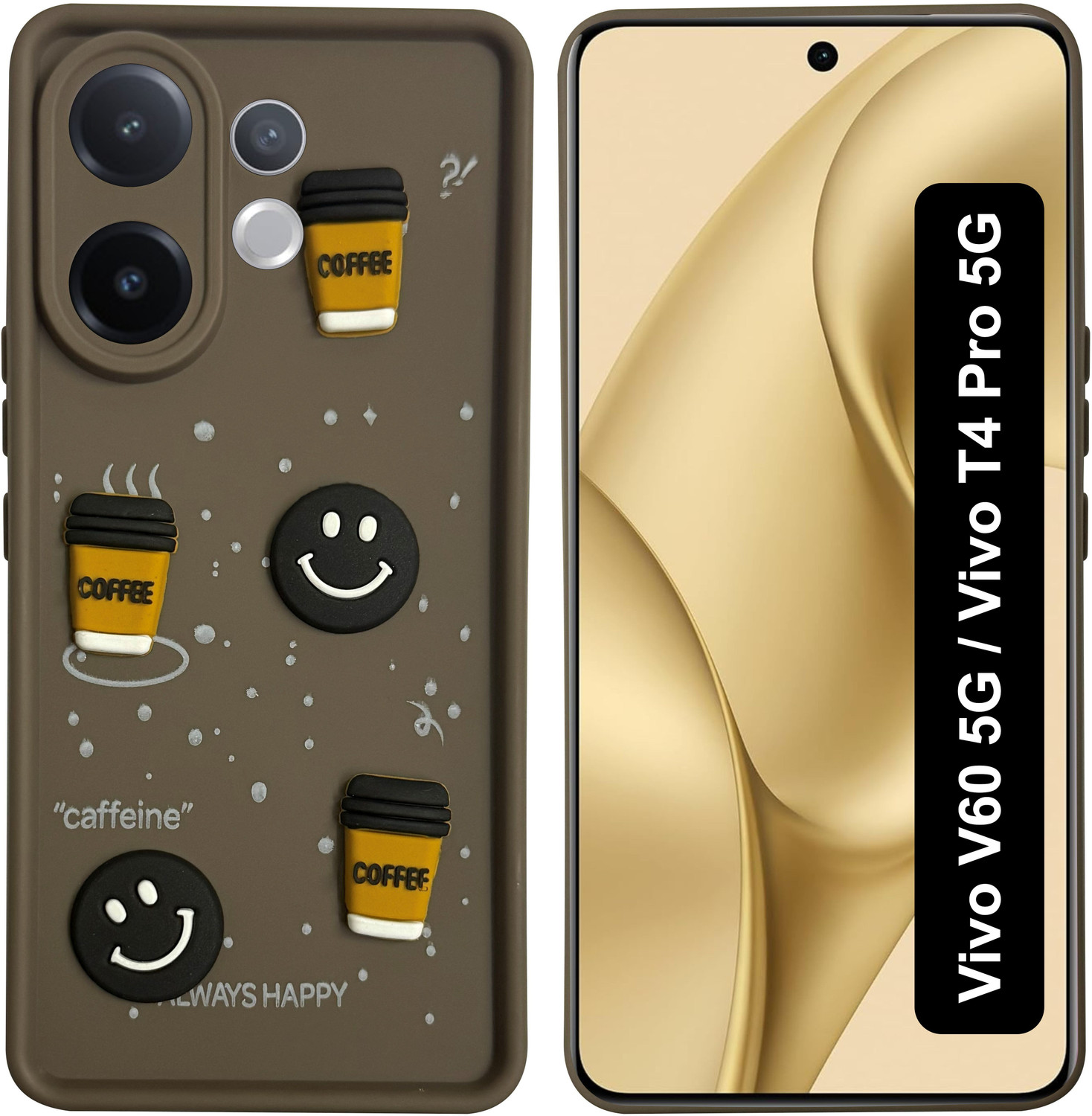 Image of Flipkart SmartBuy Back Cover for vivo T4 Pro 5G (Yellow, Flexible, Silicon, Pack of: 1)
