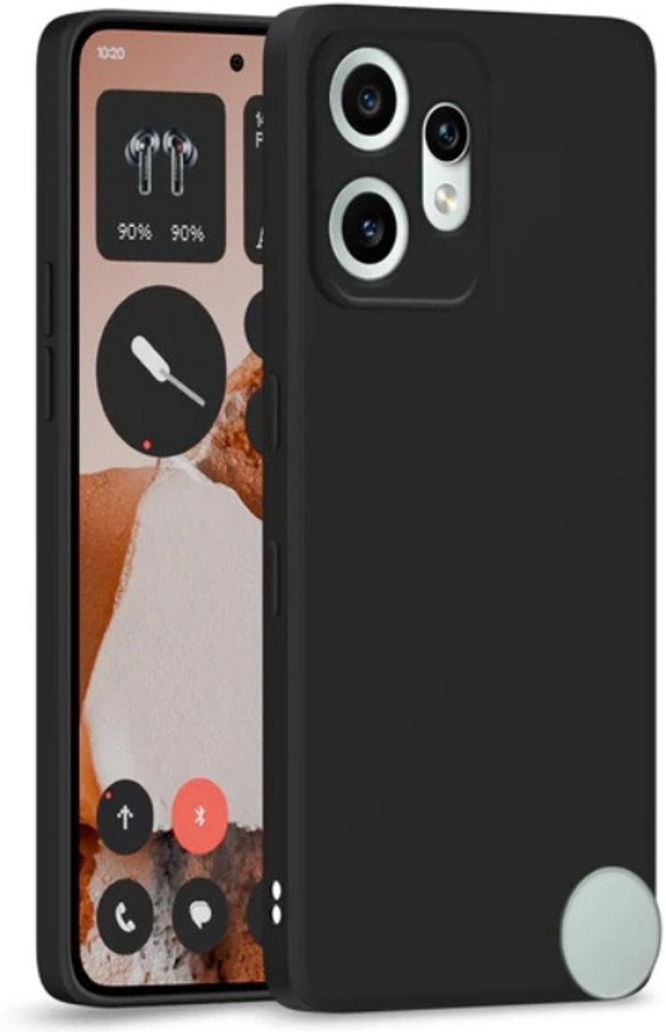 Image of Rugraj Back Cover for CMF by Nothing Phone 2 Pro (Black, Grip Case, Silicon, Pack of: 1)