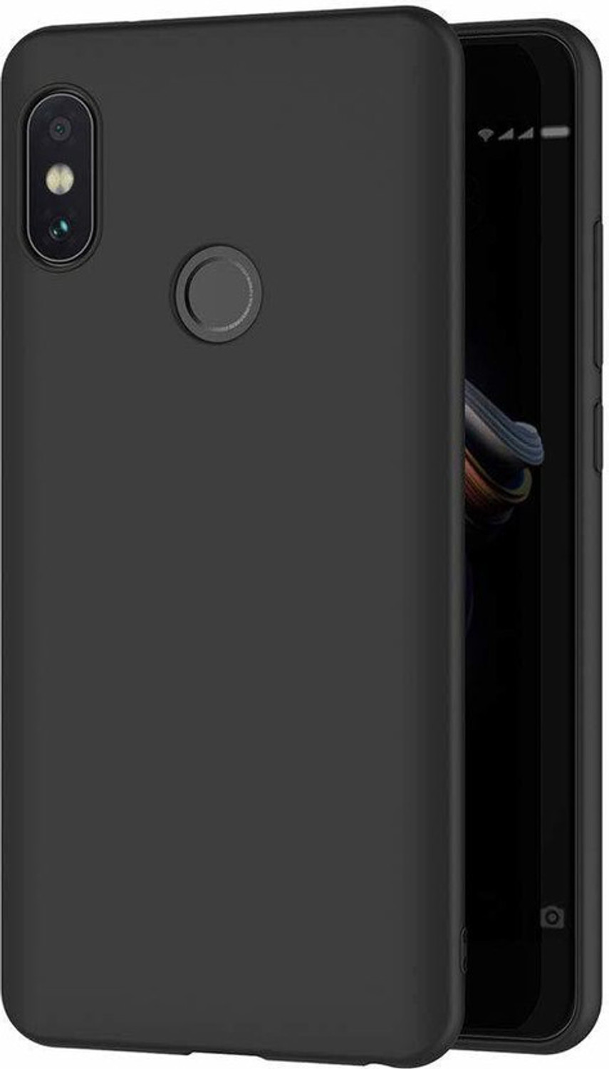 Image of KIRBHG Back Cover for Mi Redmi Note 5 Pro (Black, Matte Finish, Rubber, Pack of: 1)