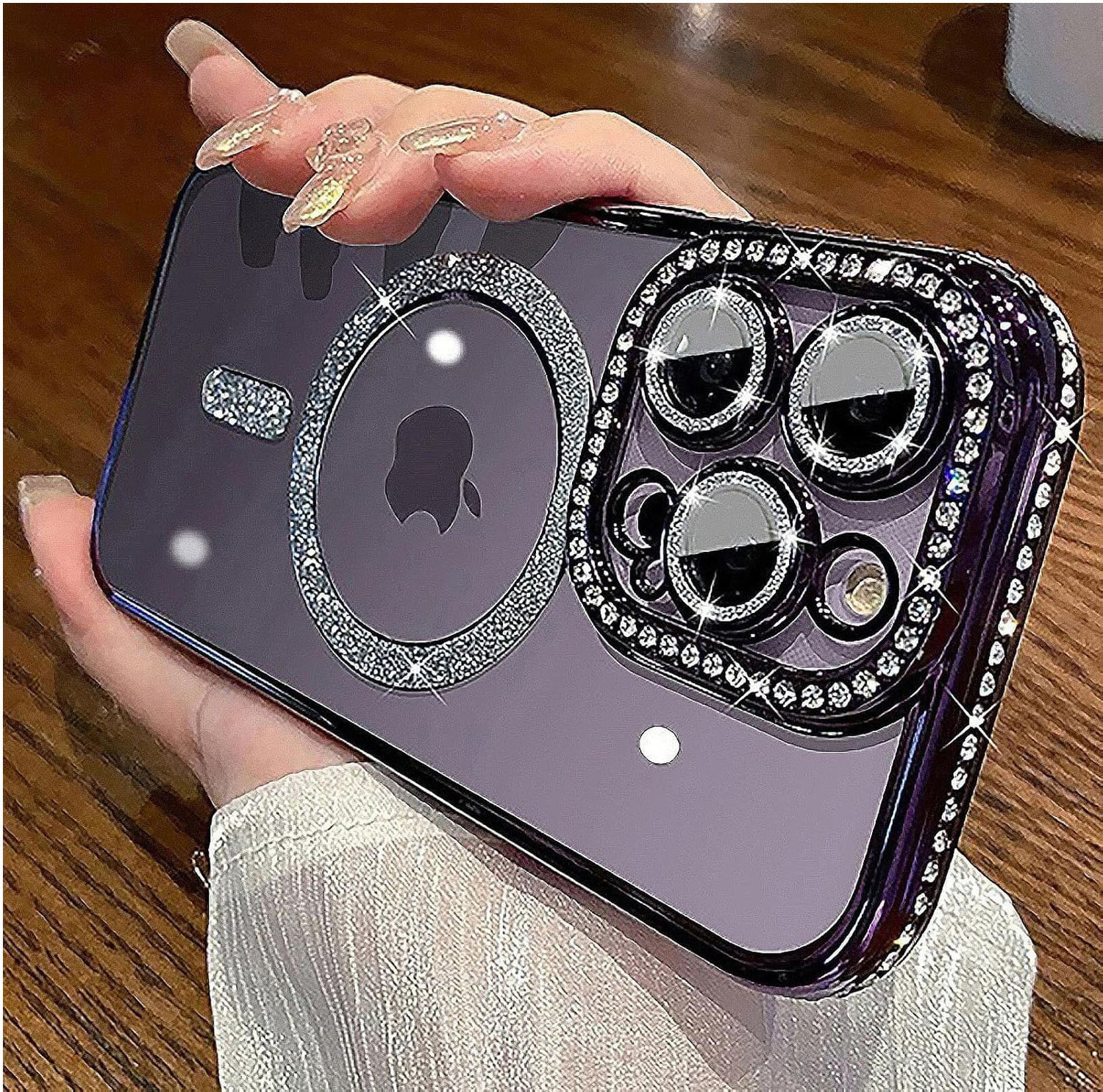 Image of izaan Back Cover for iPhone 14 pro max (Purple, Matte Finish, Fiber, Glass, Pack of: 1)