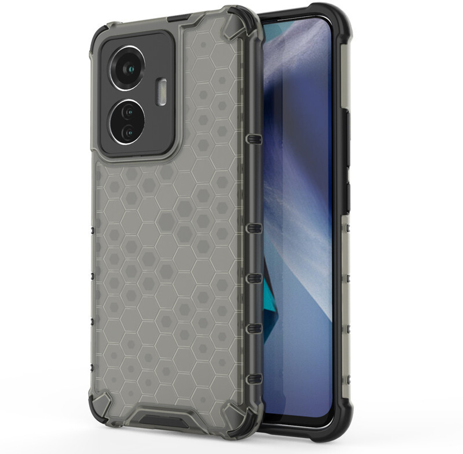 Image of MOBIRUSH Back Cover for Vivo T1 5G / Y75 5G (Blue, Cases with Holder, Thermoplastic Polyurethane, Pack of: 1)