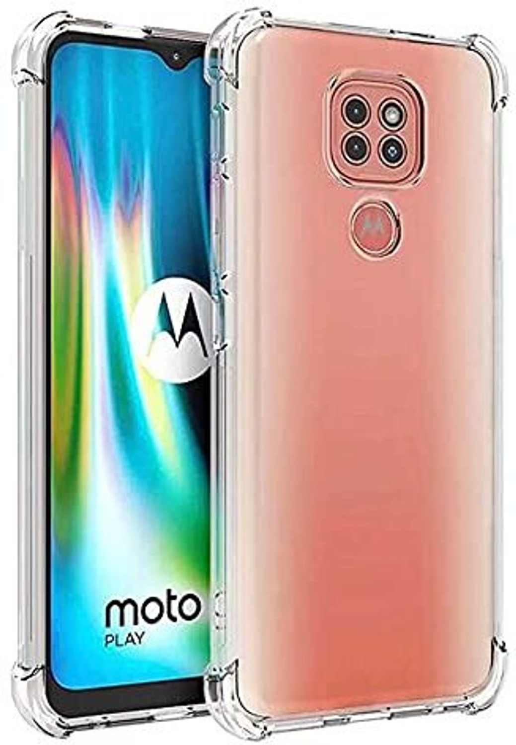 Image of Wellchoice Back Cover for Motorola Moto G9 Paly, Motorola Moto G9, Moto E7 Plus (Transparent, Grip Case, Rubber, Pack of: 1)