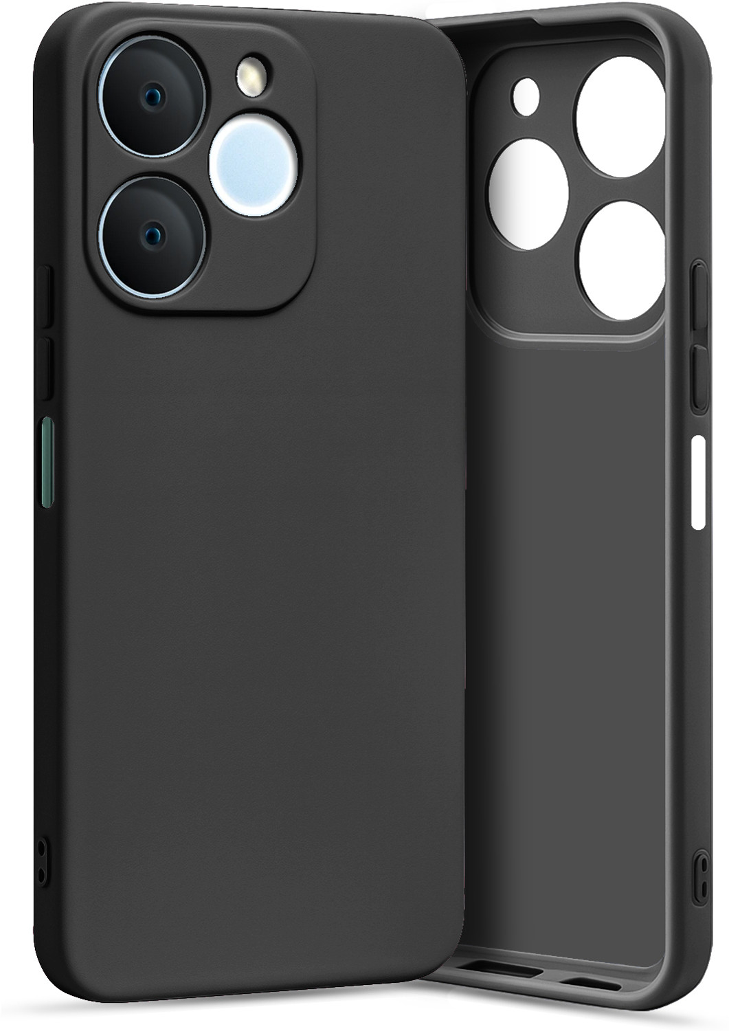 Image of HUPSHY Back Cover for REDMI A4 5G (Black, Flexible, Silicon, Pack of: 1)