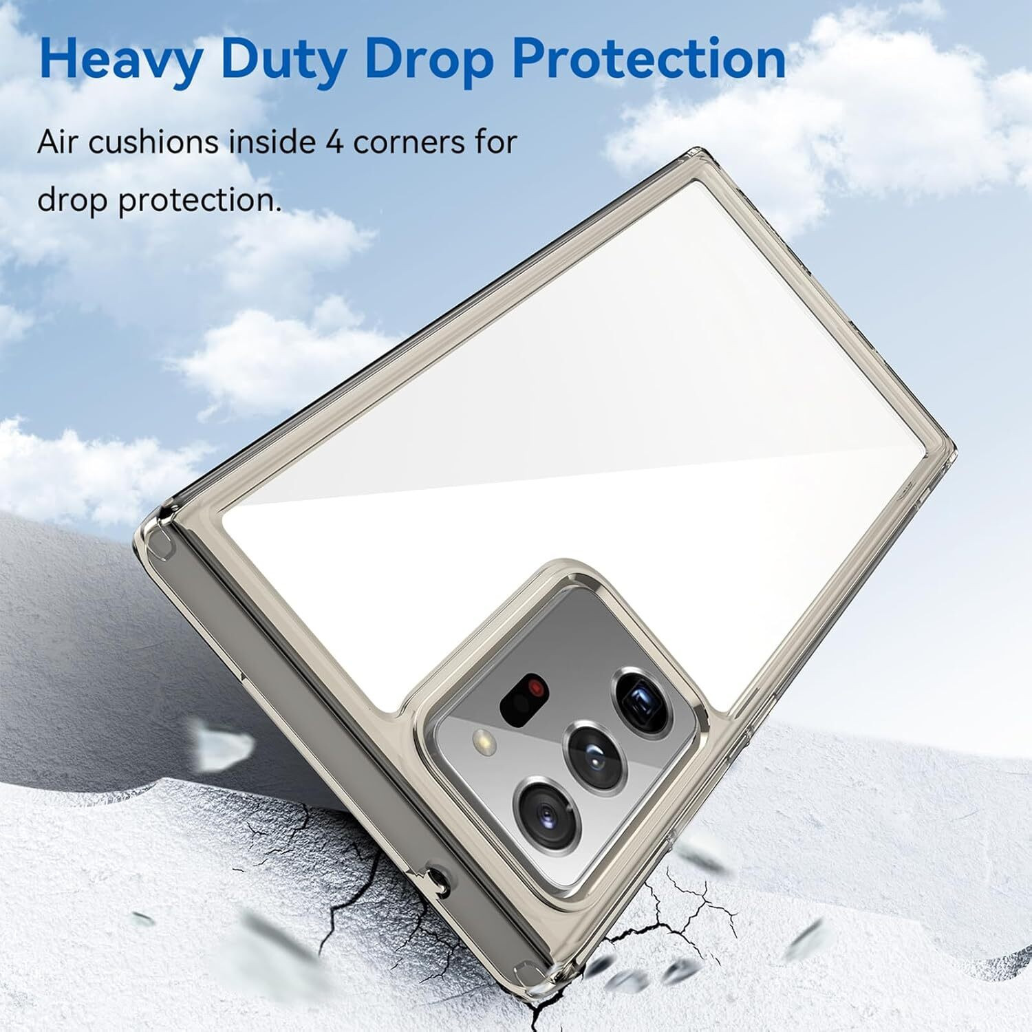Image of Lustree Back Cover for Samsung Galaxy Note 20 Ultra (Grey, Shock Proof, Silicon, Pack of: 1)
