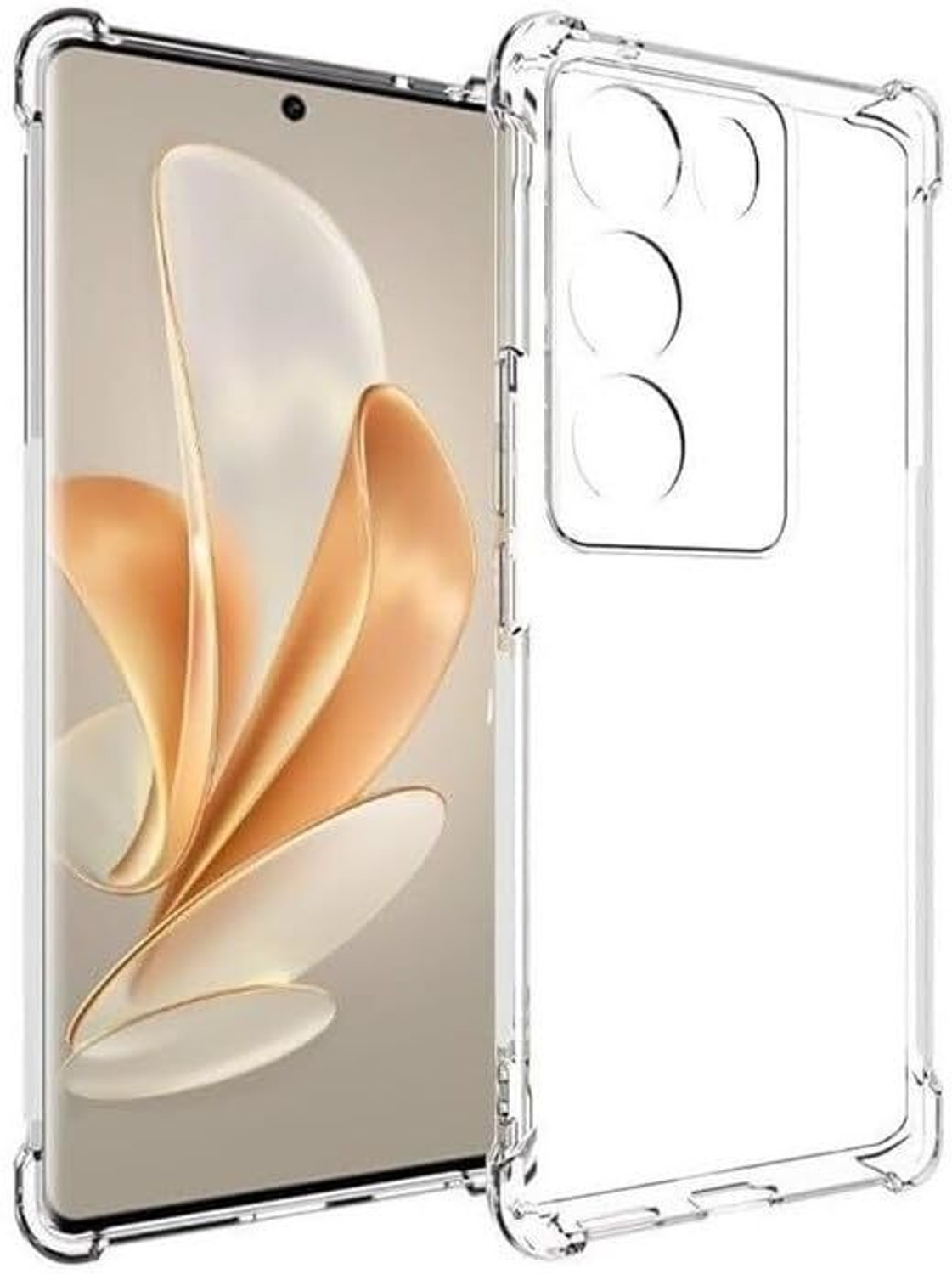 Image of Wellchoice Back Cover for vivo Y200e 5G (Transparent, Grip Case, Rubber, Pack of: 1)