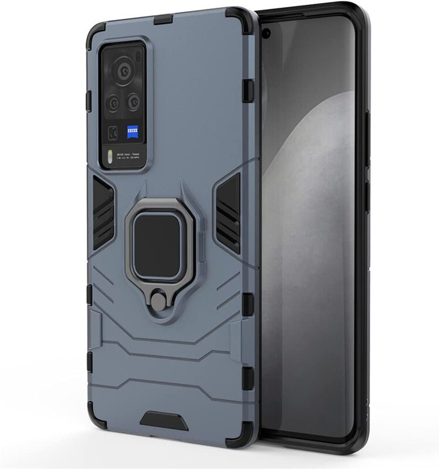 Image of REALCASE Back Cover for Vivo X60 Pro Plus 5G (Blue, Thermoplastic Polyurethane, Pack of: 1)