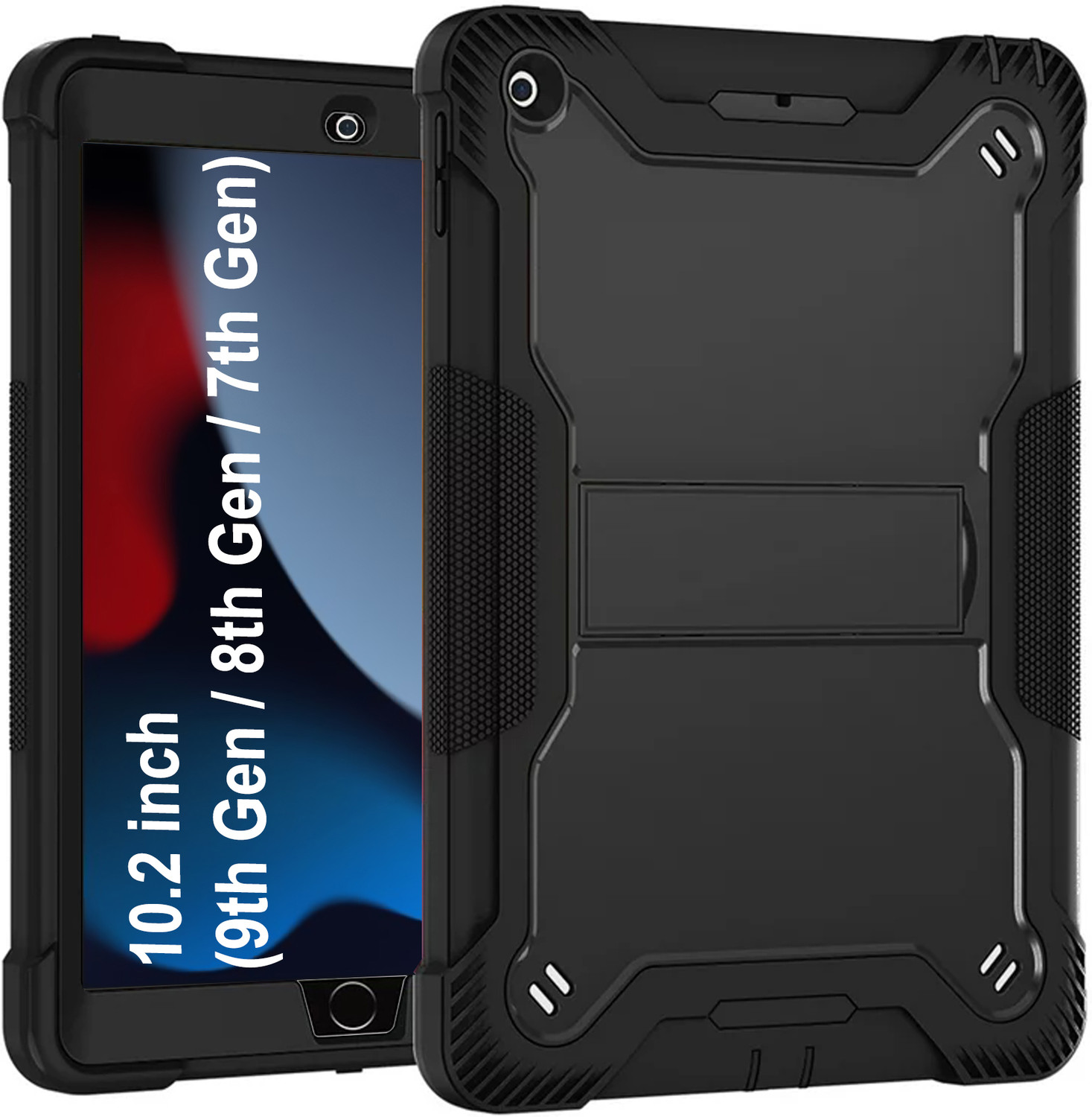 Image of HITFIT Back Cover for Apple iPad Air 10.9 inch (2020) 4th Geeneration (Black, Rugged Armor, Pack of: 1)