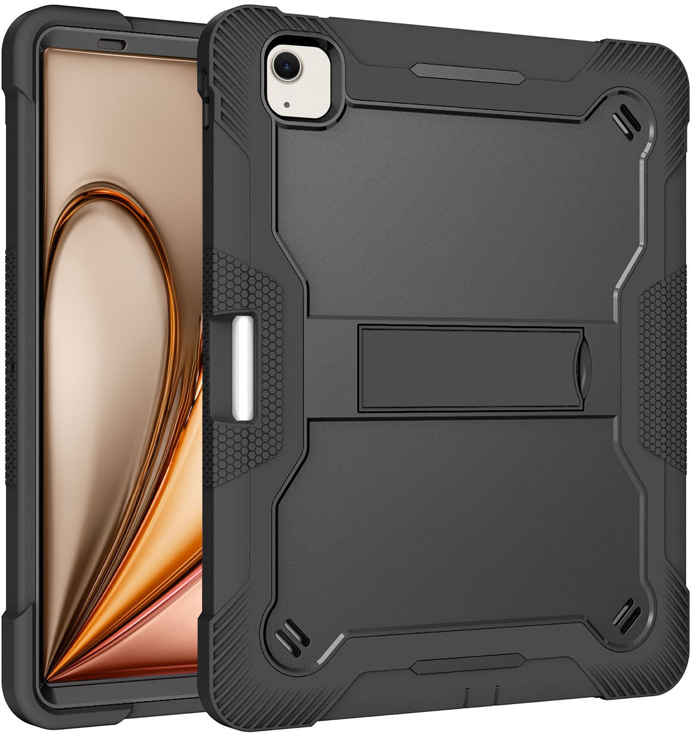 Image of HITFIT Back Cover for Apple iPad Air 10.9 inch (2020) 4th Geeneration (Black, Rugged Armor, Pack of: 1)