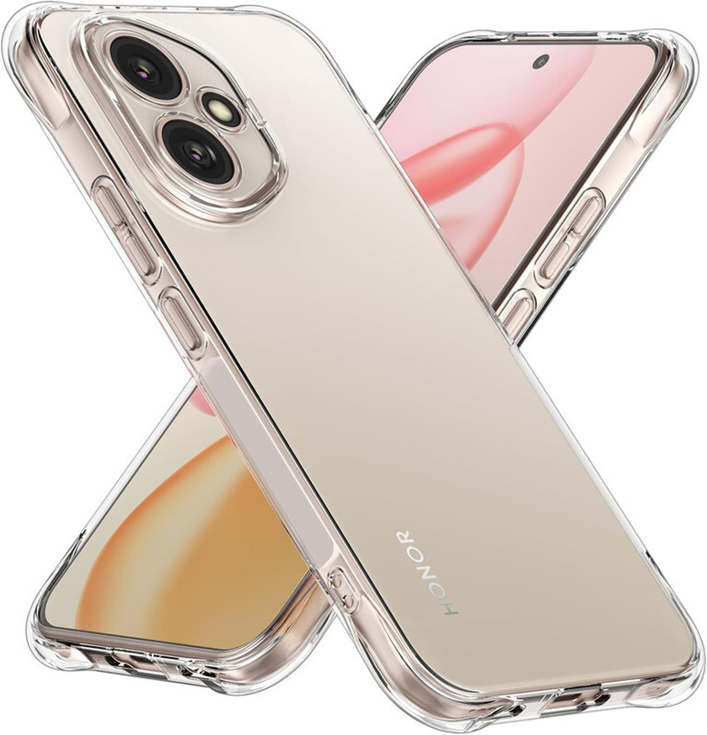 Image of Glaslux Back Cover for Honor 400 Lite 5G (Transparent, Rugged Armor, Plastic, Pack of: 1)